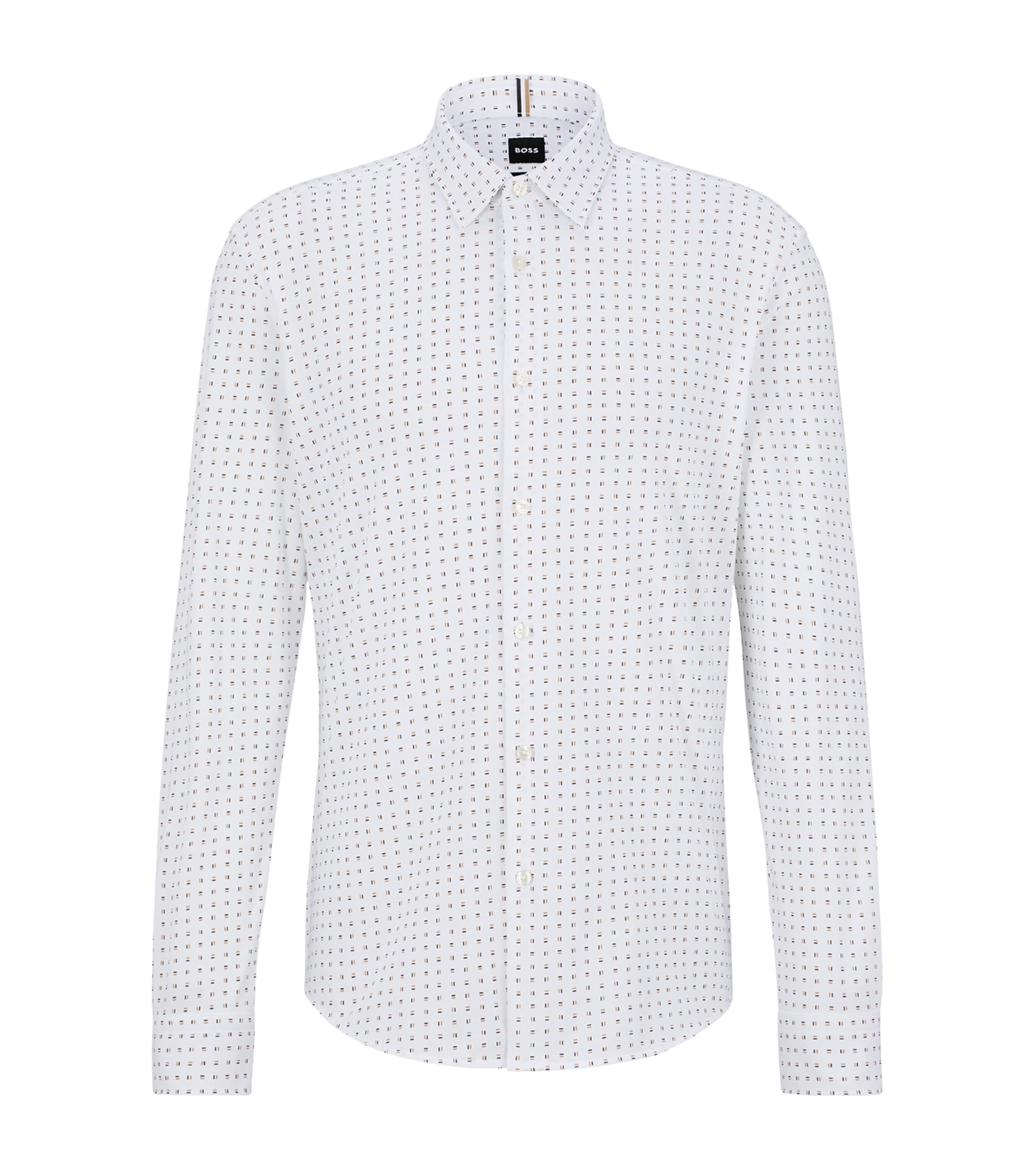 Hugo Boss Patterned Shirt In White