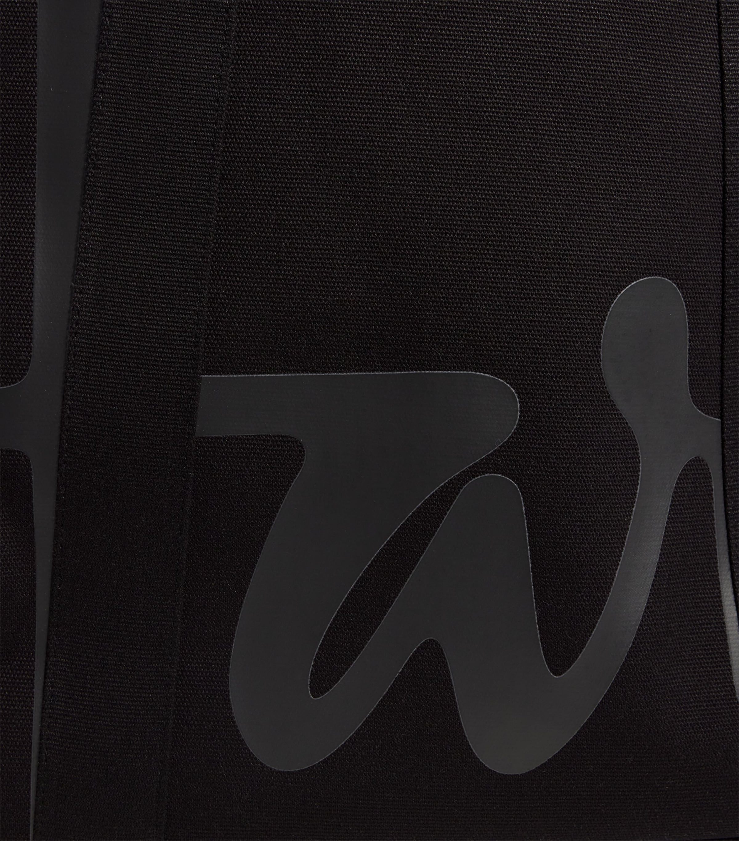 Medium Cotton Logo Tote Bag BLACK Image 4