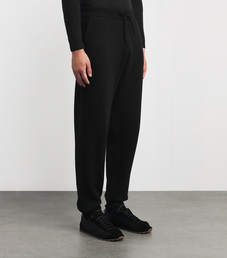 Harrods Mens Cashmere Sweatpants Black Image 3