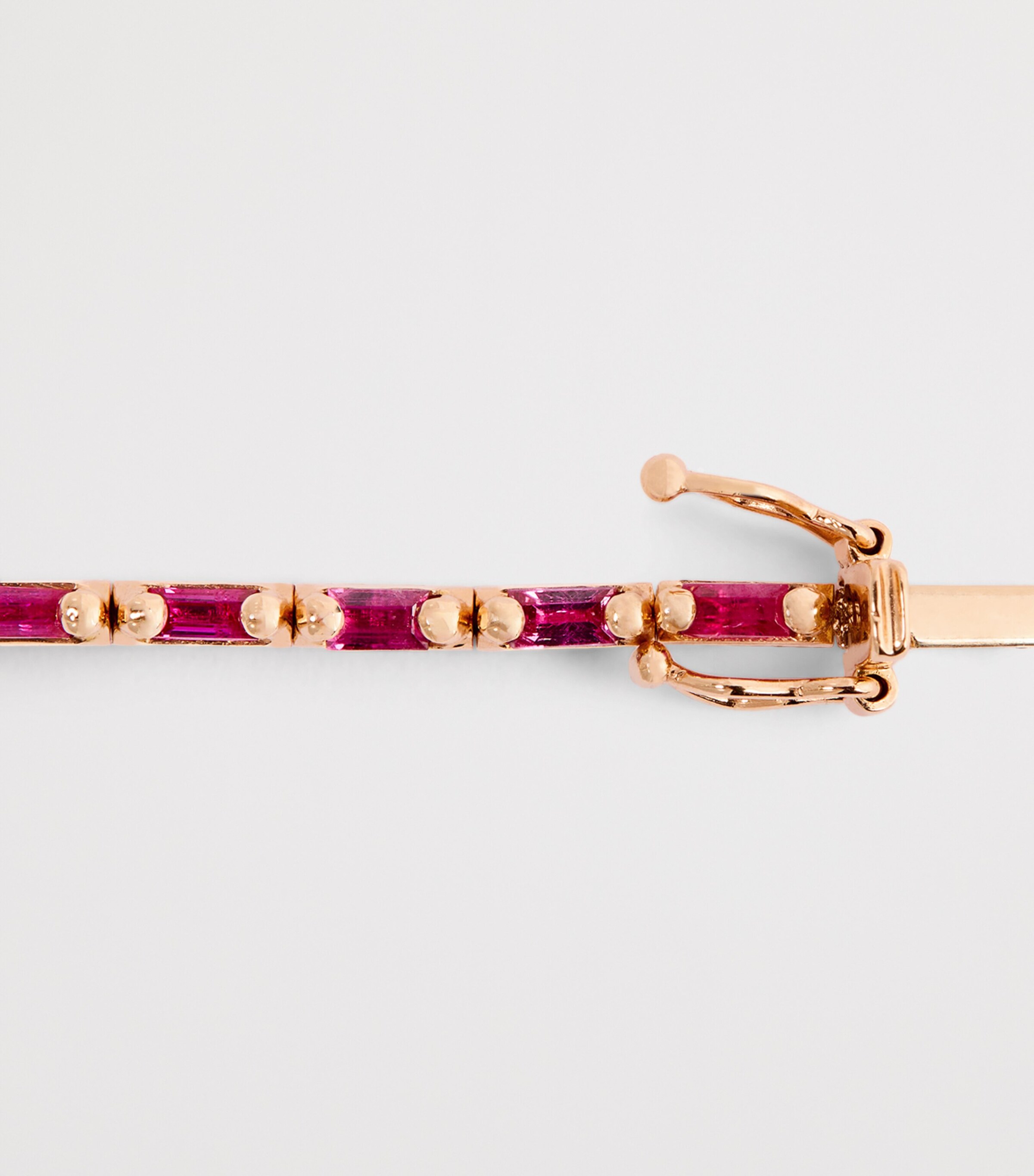 Suzanne Kalan Rose Gold and Ruby Bold Linear Tennis Bracelet Rg/r Image 6