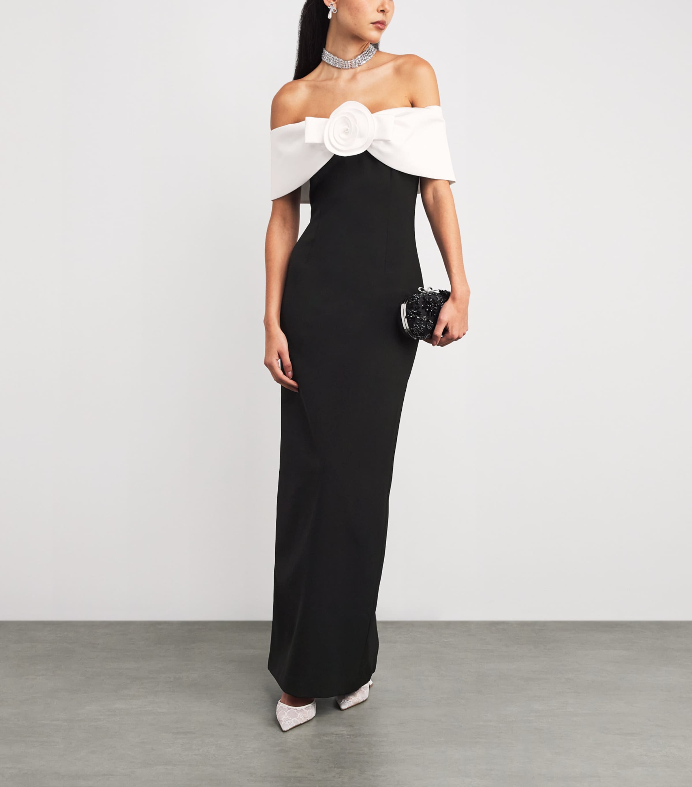 Crepe Maxi Dress BLACK Image 2