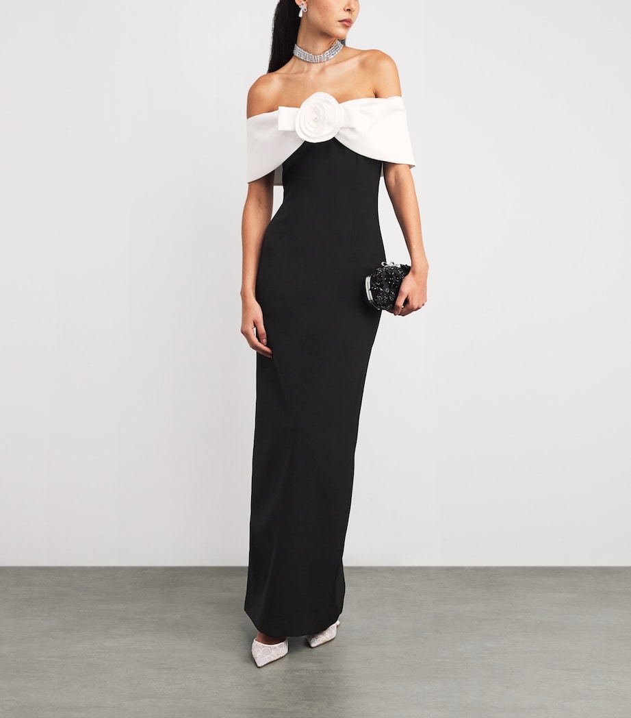 Crepe Maxi Dress BLACK Image 2