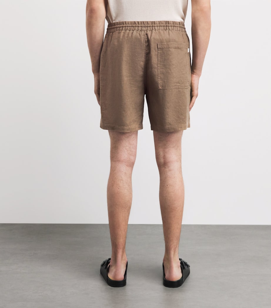NN07 Mens Linen Drawstring Gregor Shorts Clay Mirage Image 5