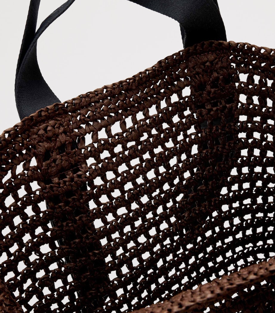 AllSaints Paper Mesh Lullah Tote Bag Cognac Brown Image 5