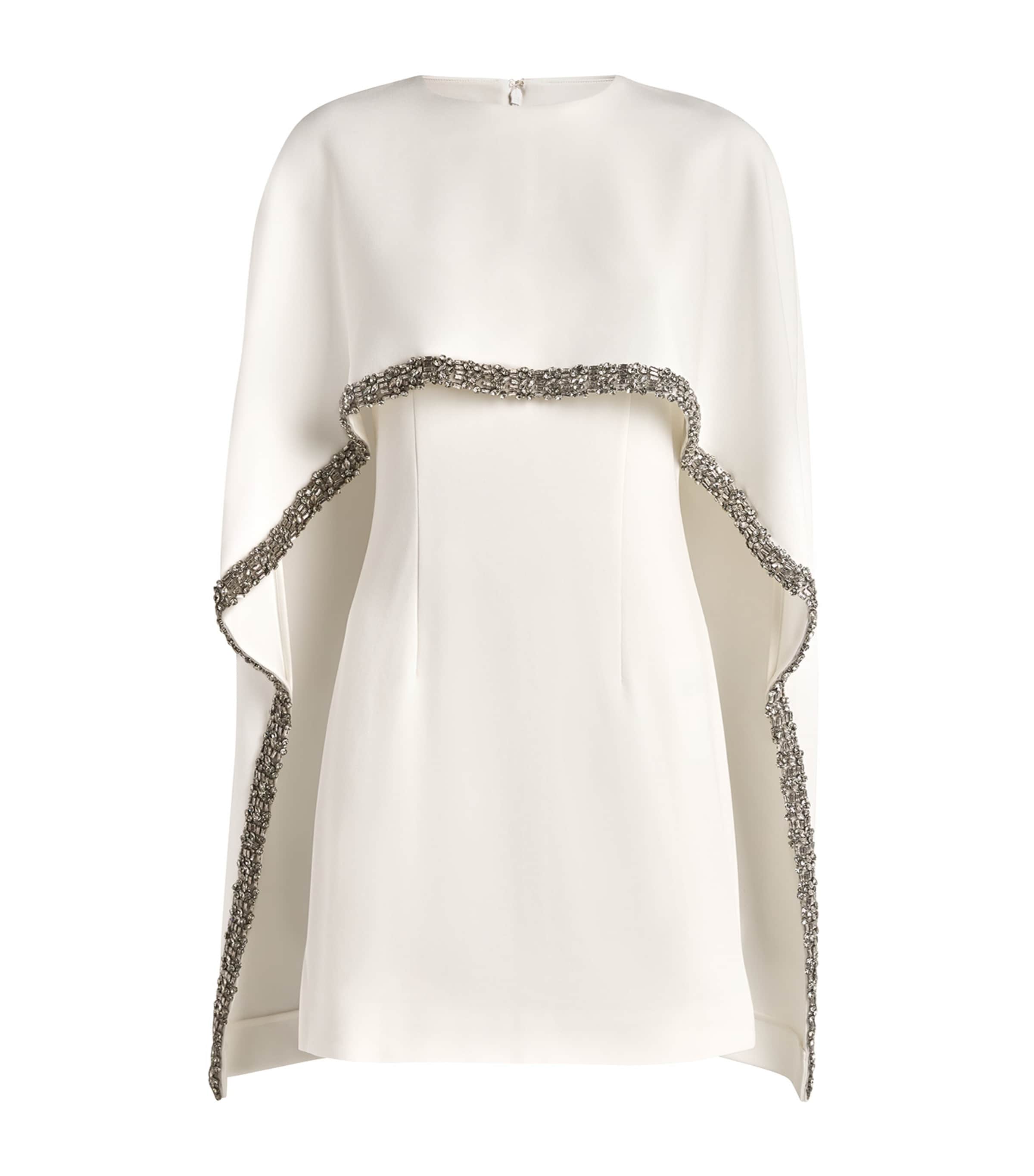 Roland Mouret Crystal-embellished Ballet Flats In White
