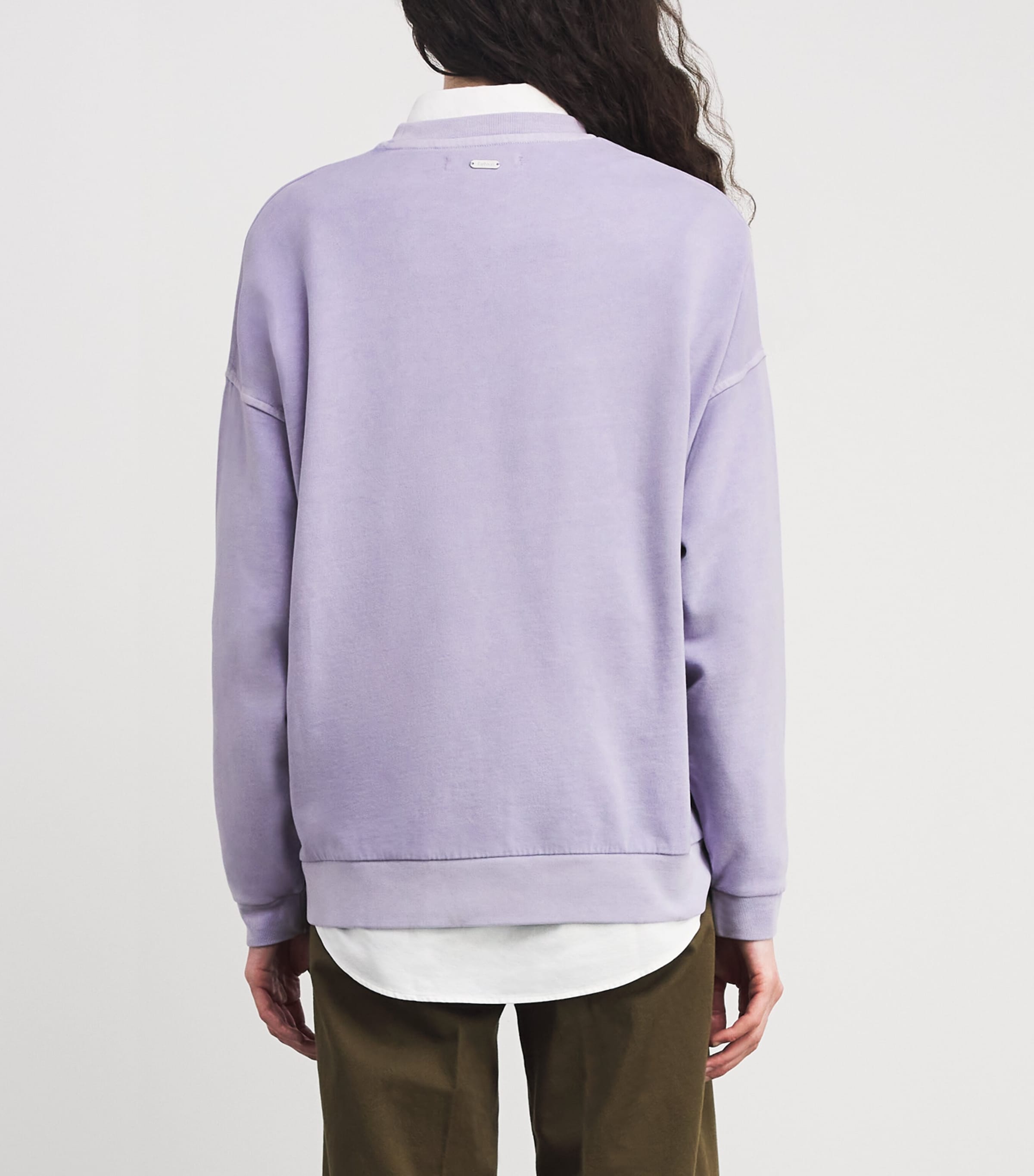 Barbour Womens Cotton Selena Sweatshirt Heather Mist Image 5