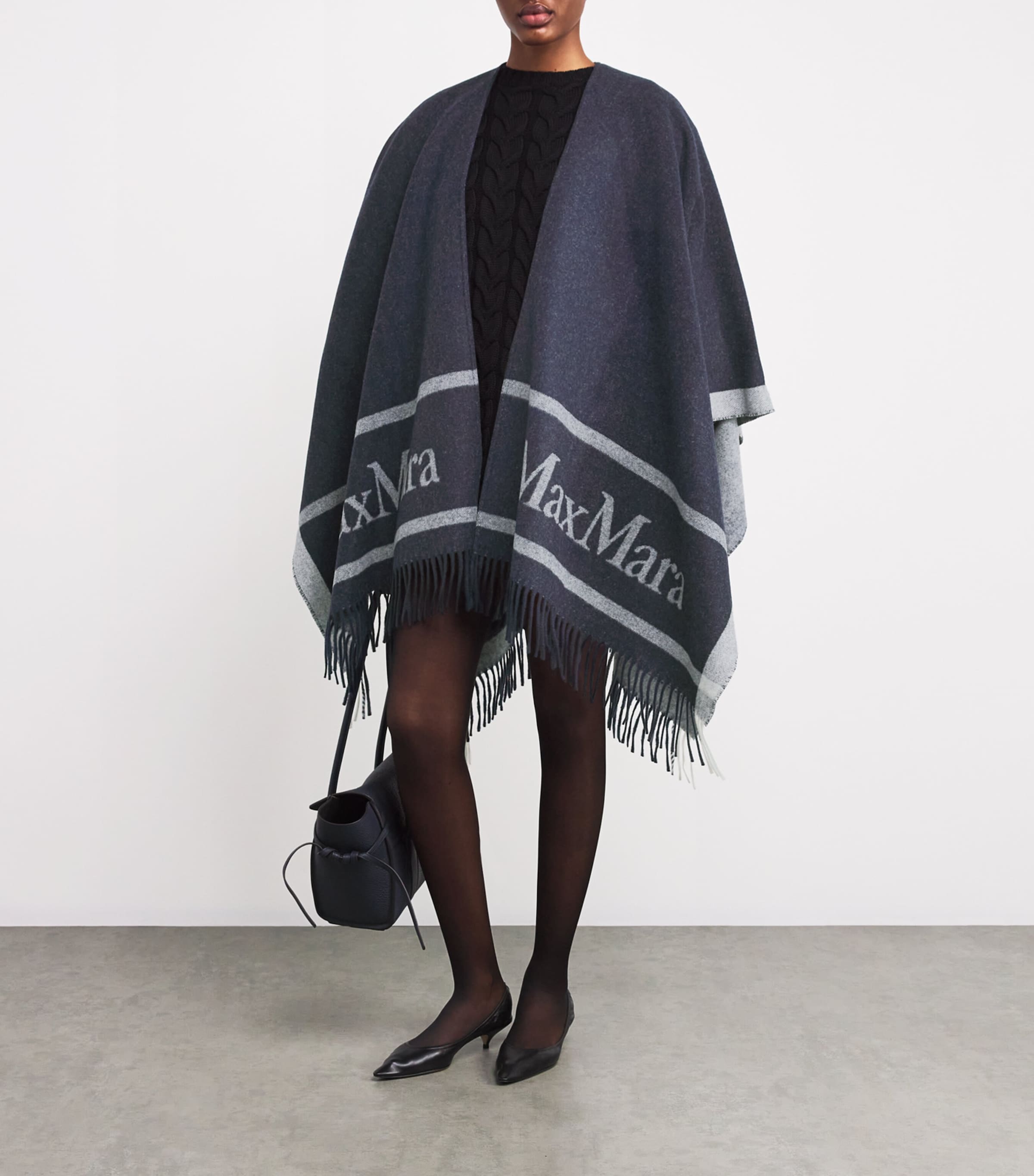 ポンチョ・ケープ Max Mara Studio HILDESTD CAPE Max Mara Hilde Cape | Blue | FARFETCH