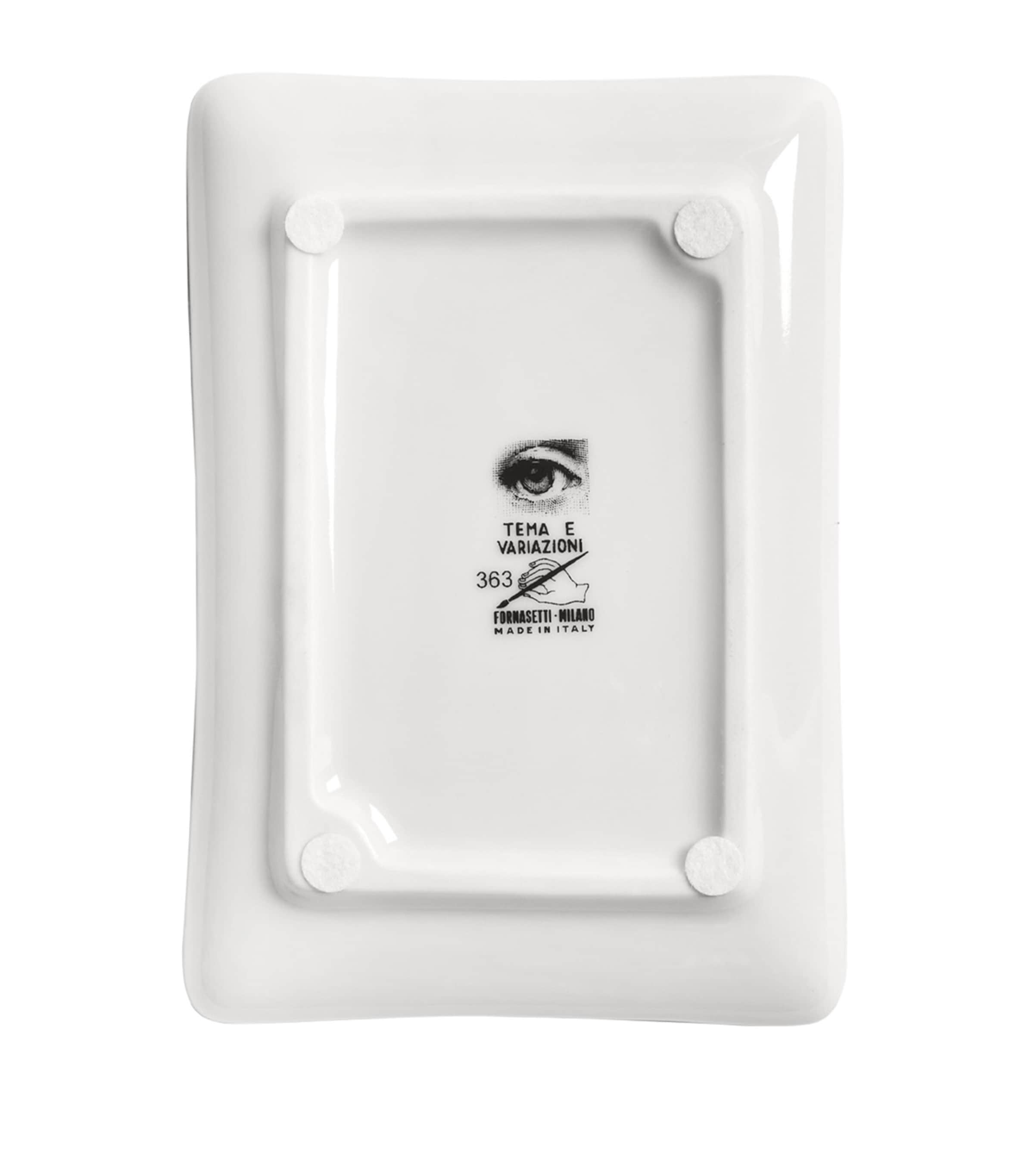 Fornasetti Rectangular Tema e Variazioni Ashtray (10cm x 16cm) Image 3