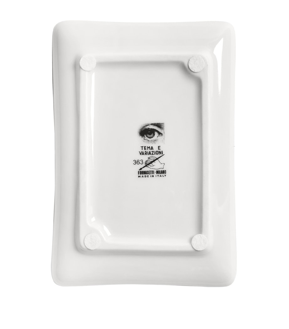 Fornasetti Rectangular Tema e Variazioni Ashtray (10cm x 16cm) Image 3