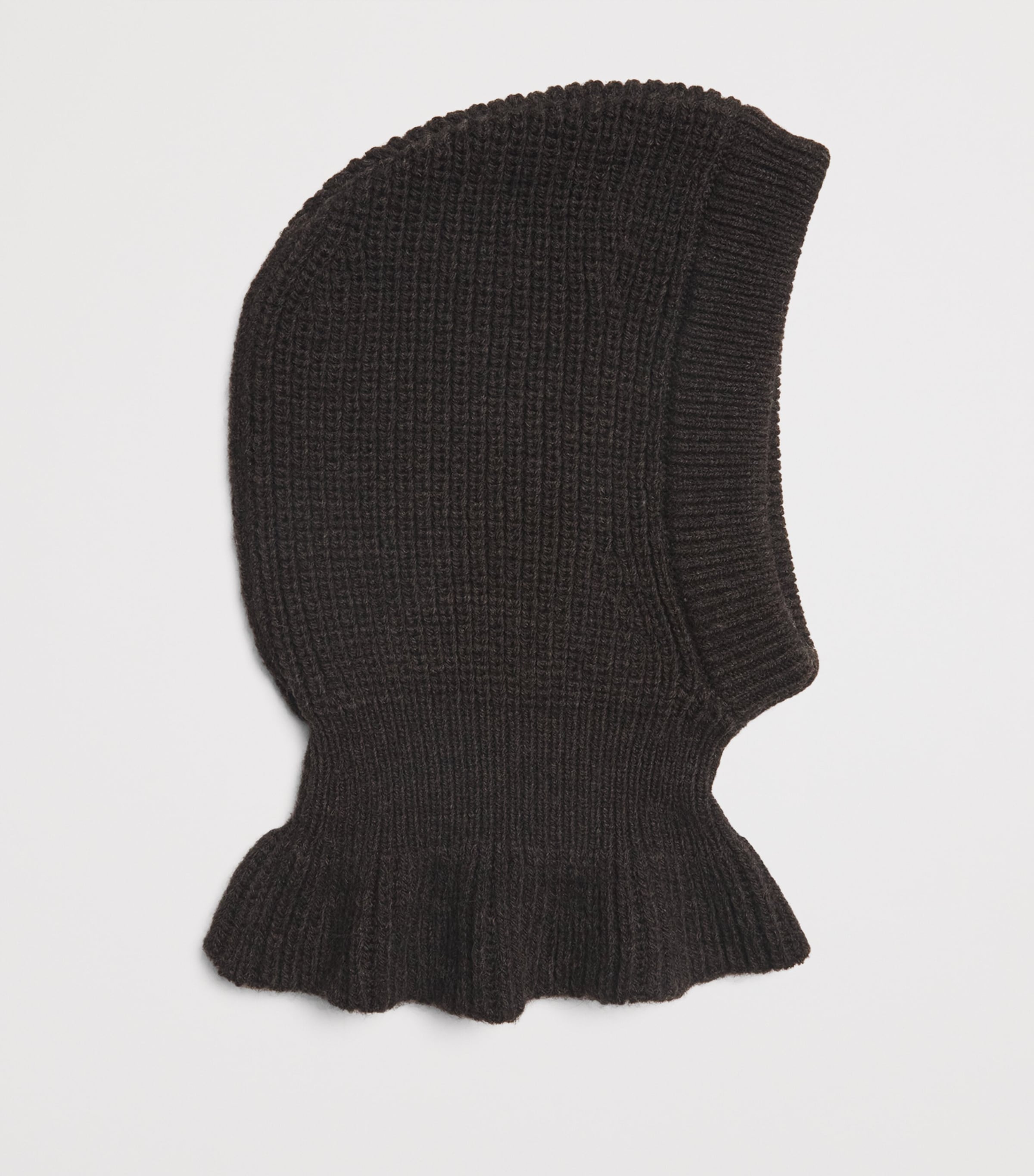Wool-Blend Knitted Hood DARK ESPRESSO BR507 Image 2