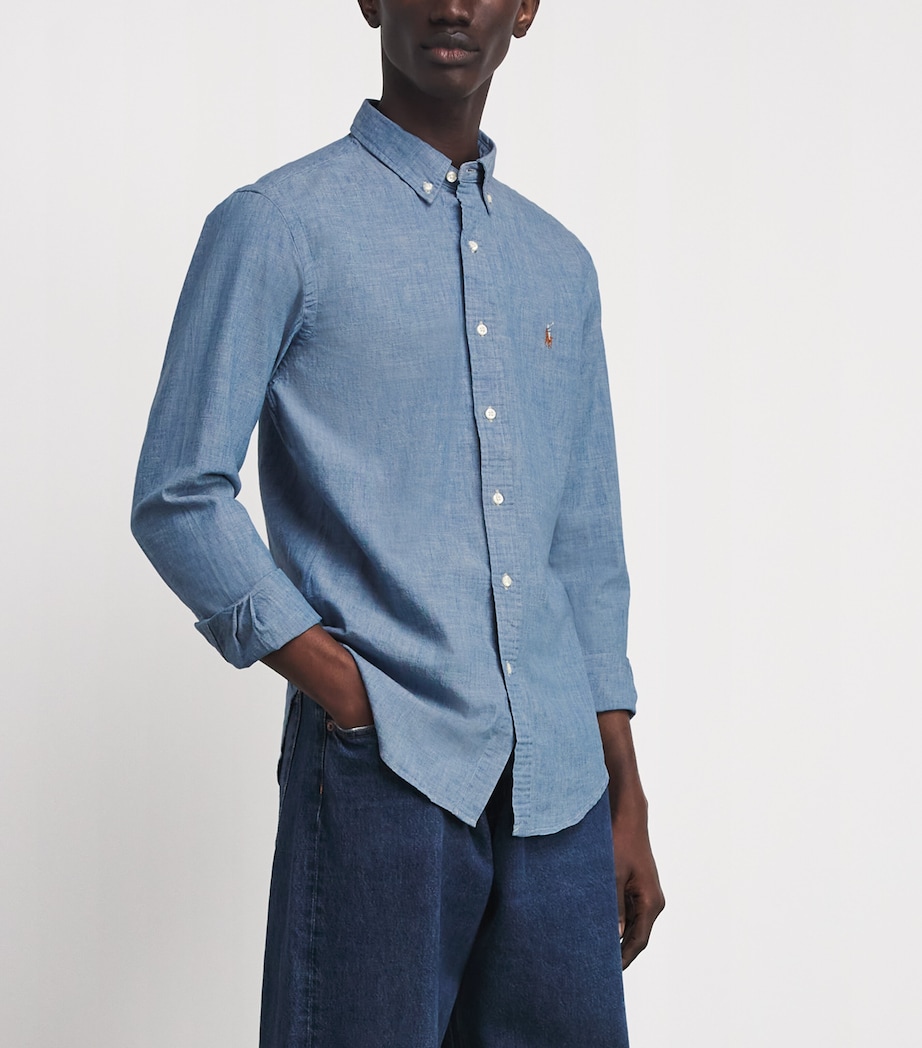 Polo Ralph Lauren Mens Denim Shirt Blue Image 4