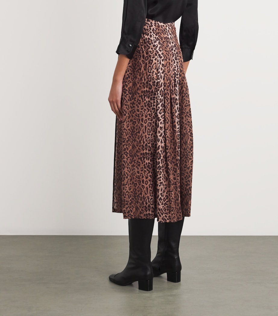Silk Georgia Midi Skirt LEOPARD Image 4