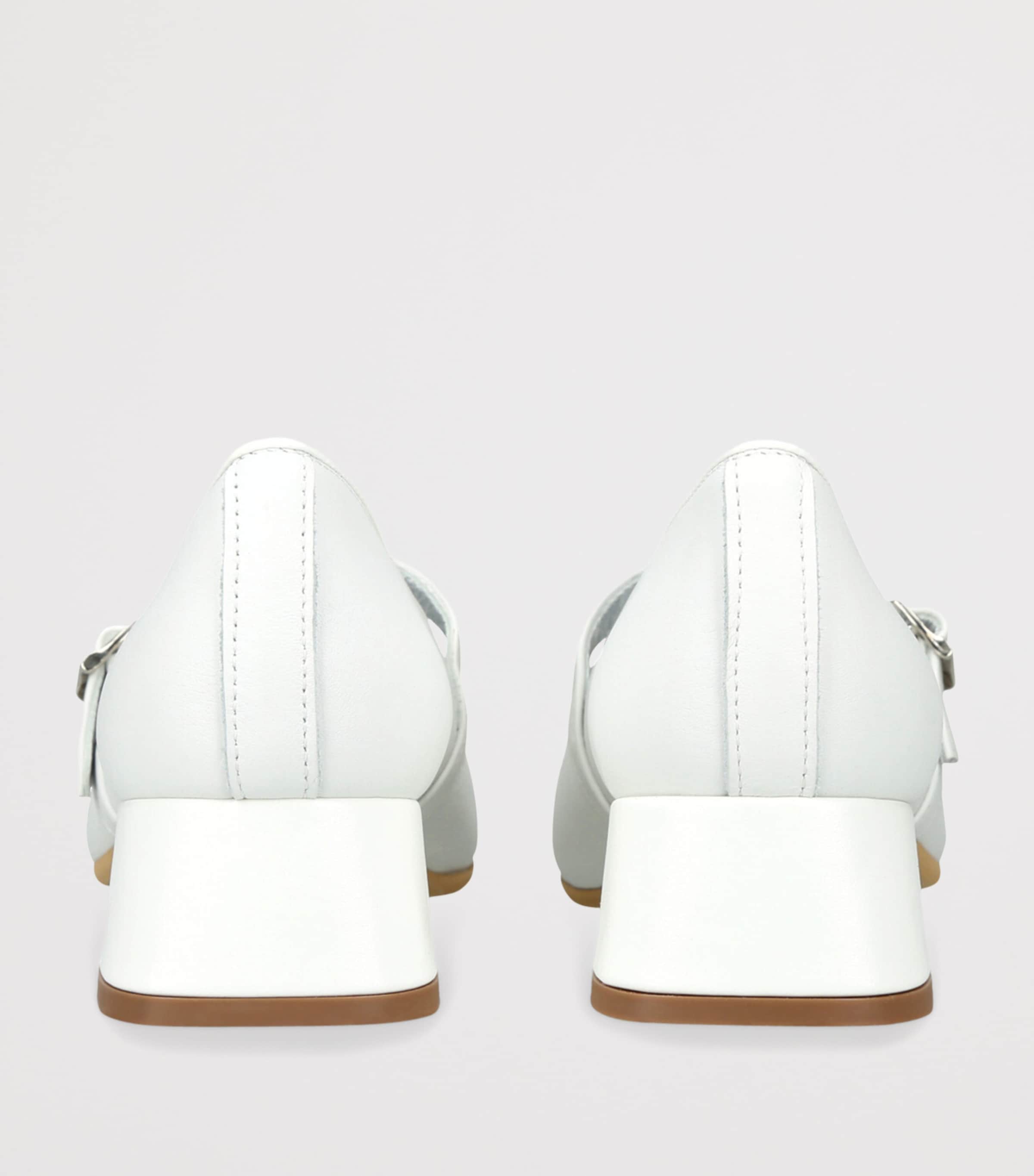 Leather Dorothy Mary Janes WHITE Image 2