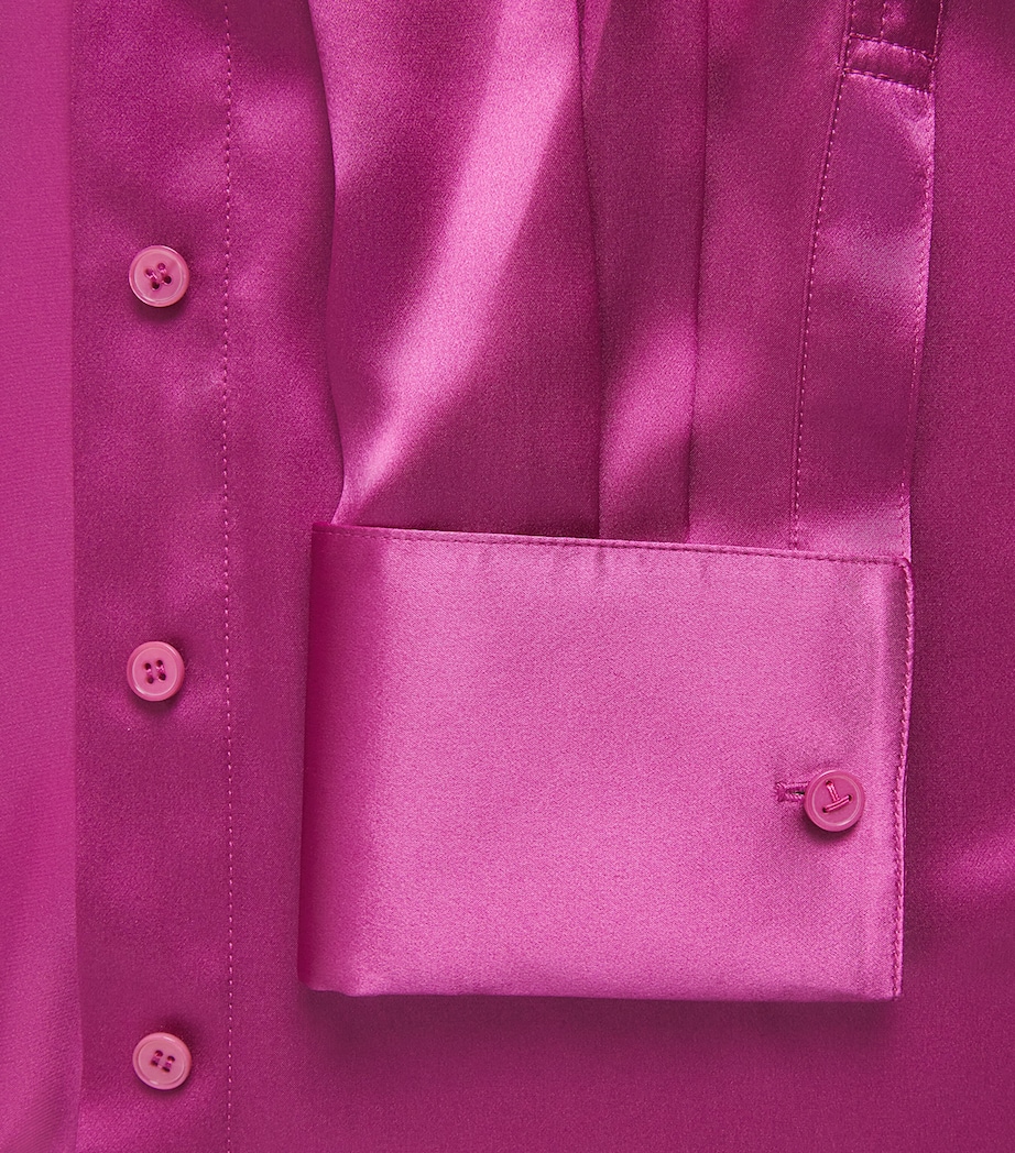 Lafayette 148 Womens Silk Shirt Mulberry Image 6