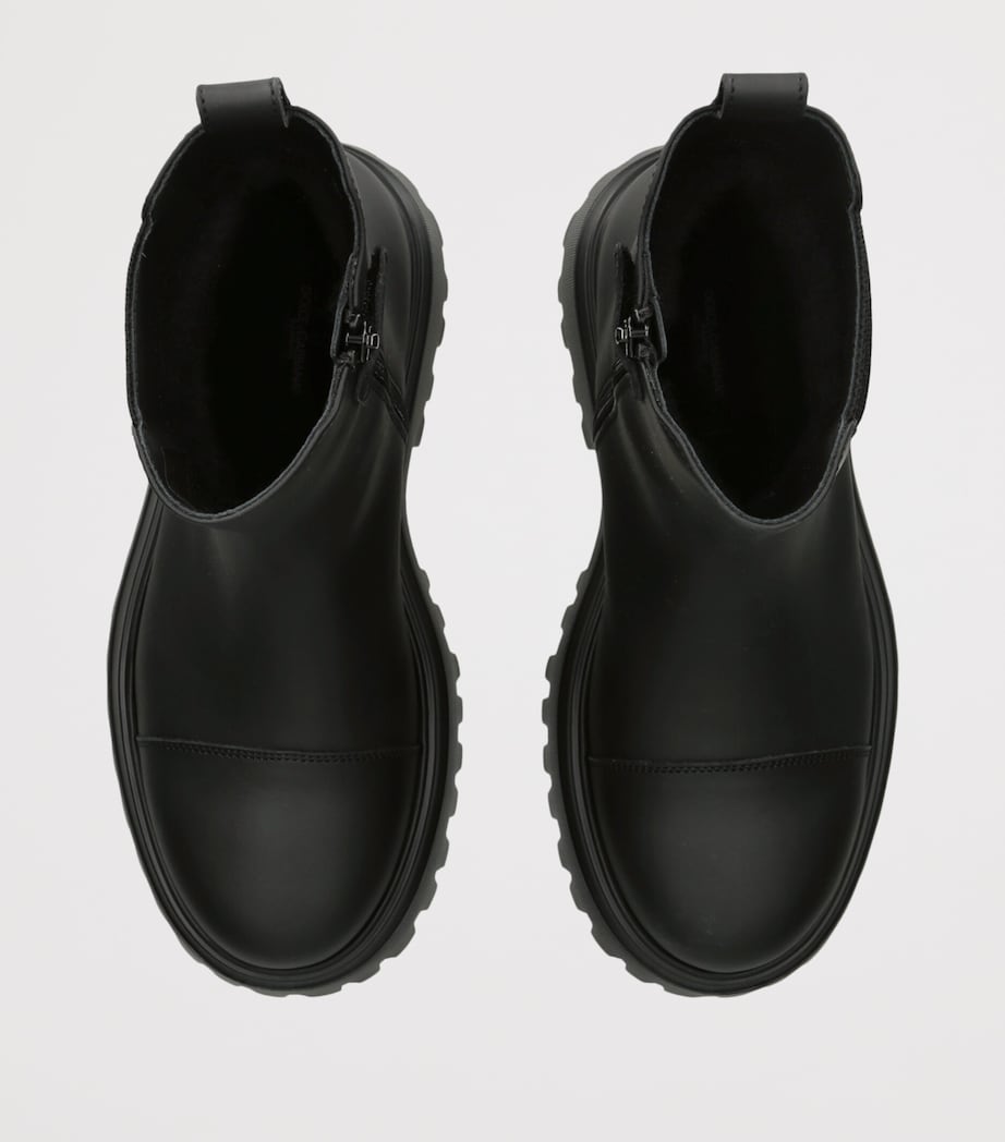 Dolce&Gabbana Kids Leather Chelsea Boots Black Image 3