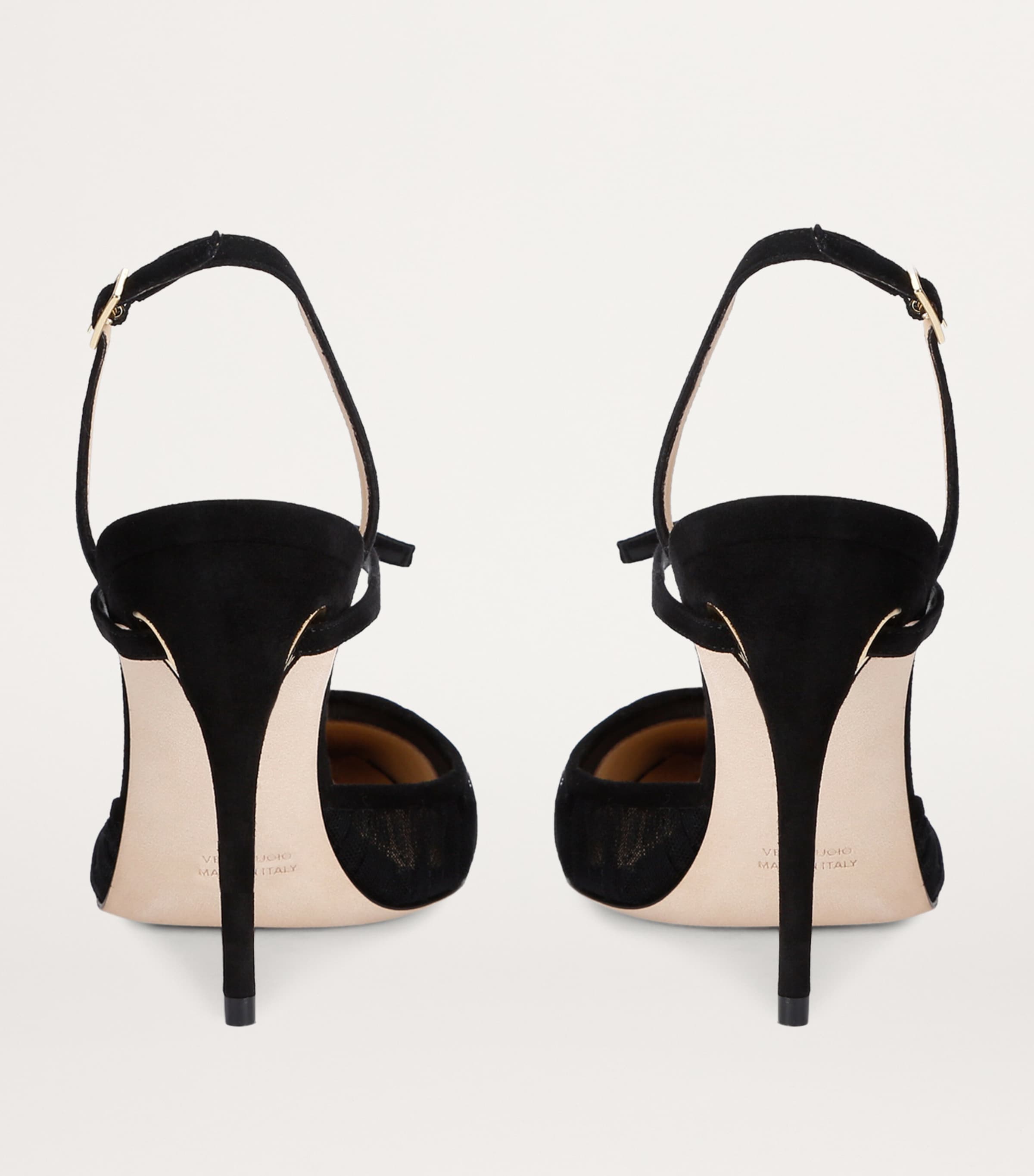 Tulle Vittorio Slingback Pumps 105 BLACK Image 2