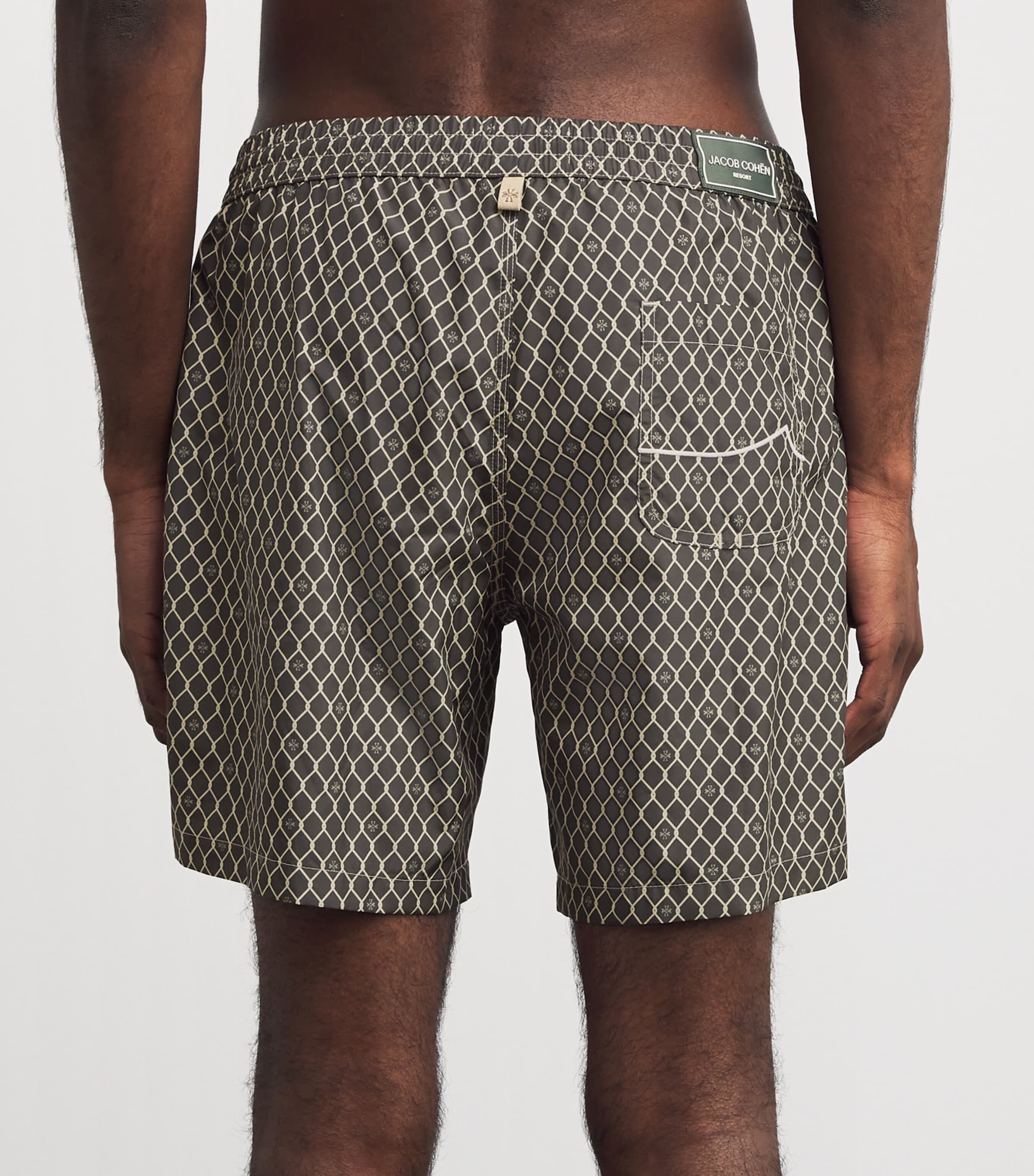 Jacob Cohën Mens Diamond Print Bermuda Swim Shorts Image 3