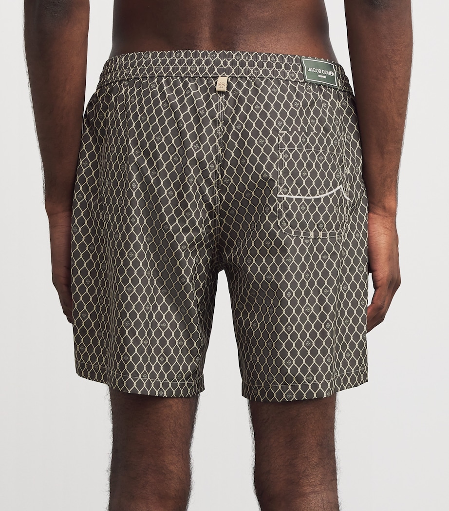 Diamond Print Bermuda Swim Shorts 0454S Image 3