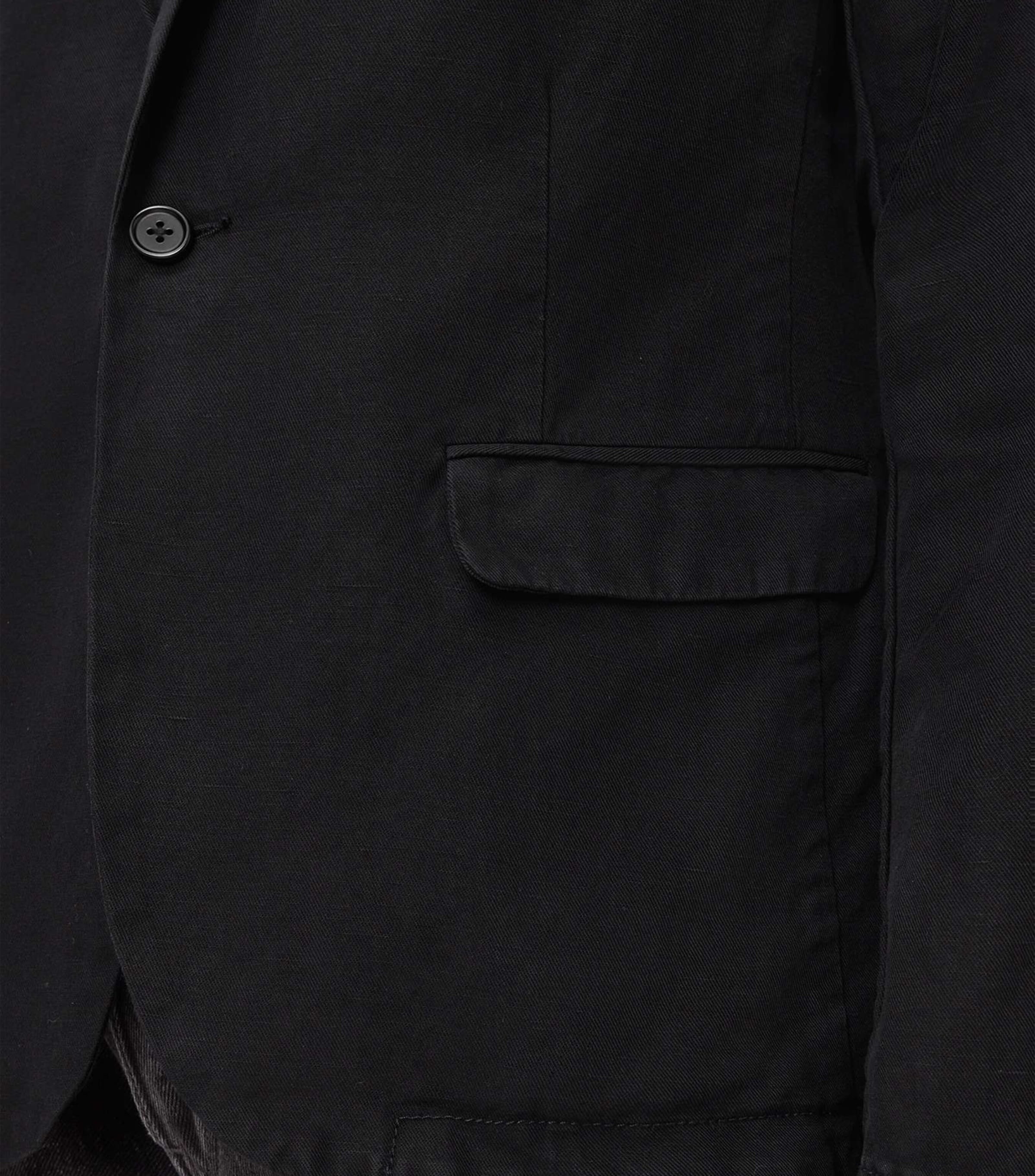 AllSaints Mens Organic Cotton Hanbury Blazer Black Image 8