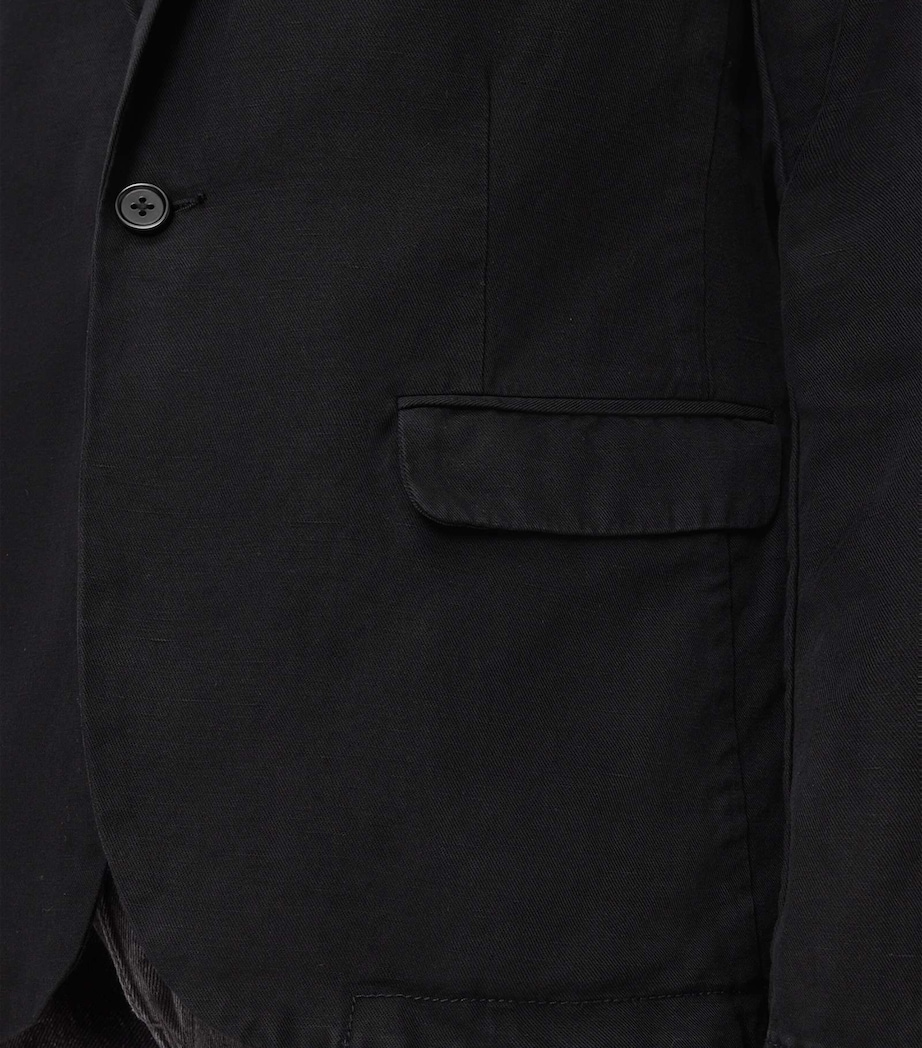 AllSaints Mens Organic Cotton Hanbury Blazer Black Image 8