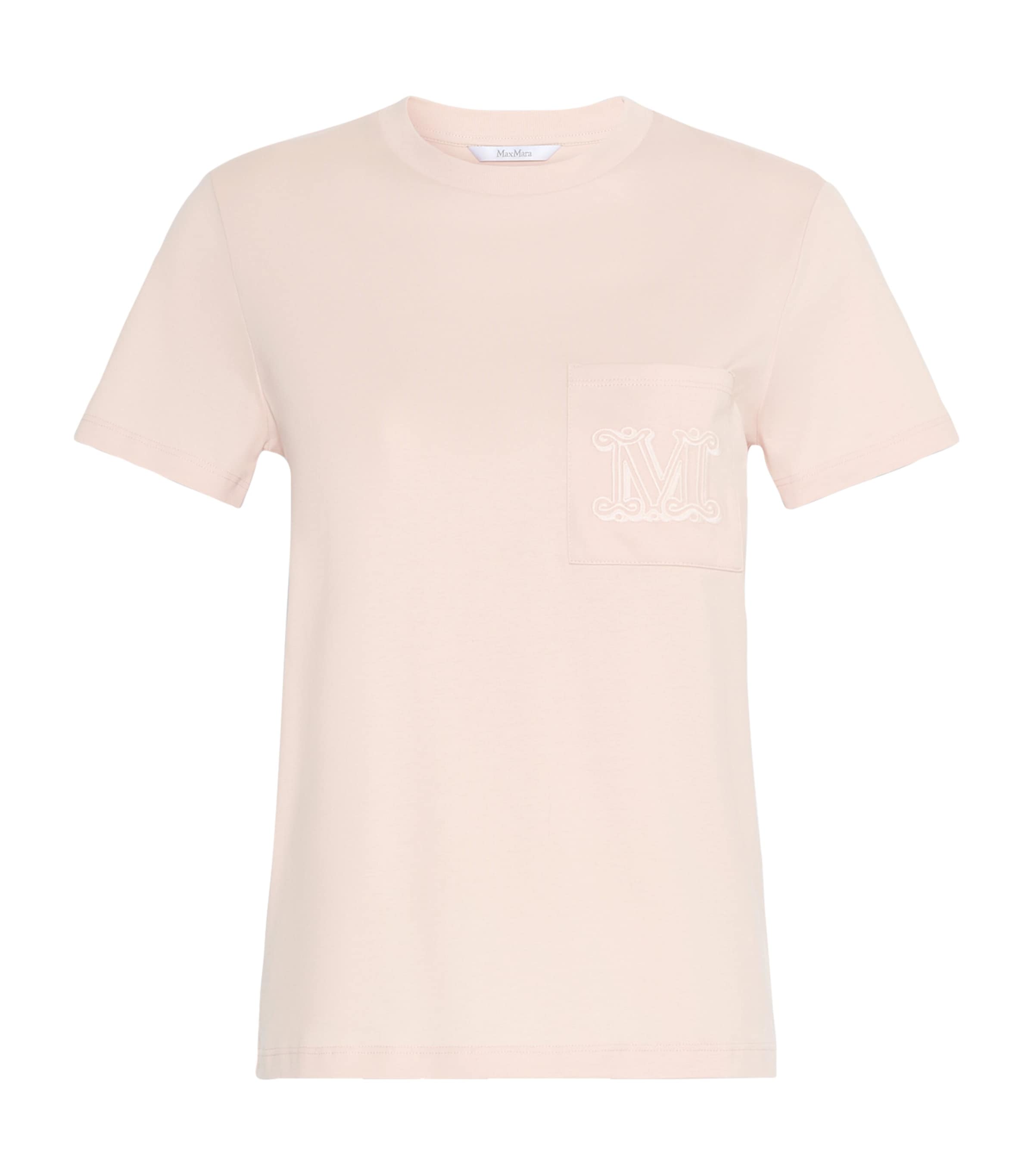 Max Mara Womens Cotton Logo T-Shirt Pink Image 1