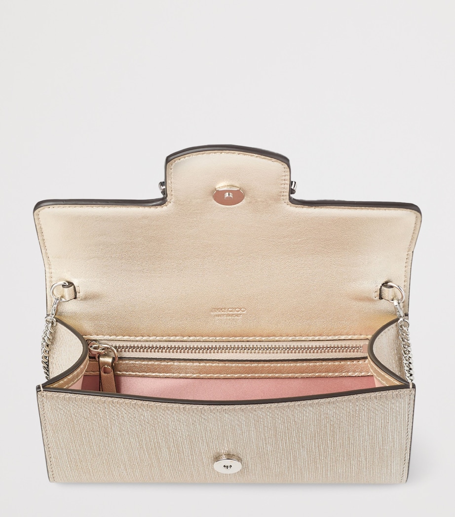 Bing Leather Wallet on Chain SOFT GOLD/SILVER Image 4