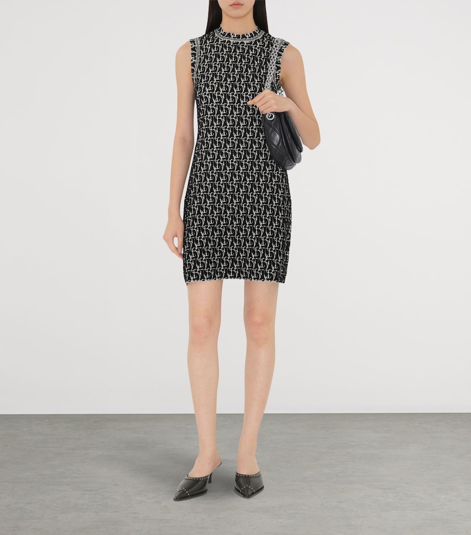 Wool-Blend B Charm Mini Dress BLACK IP PTTRN Image 2