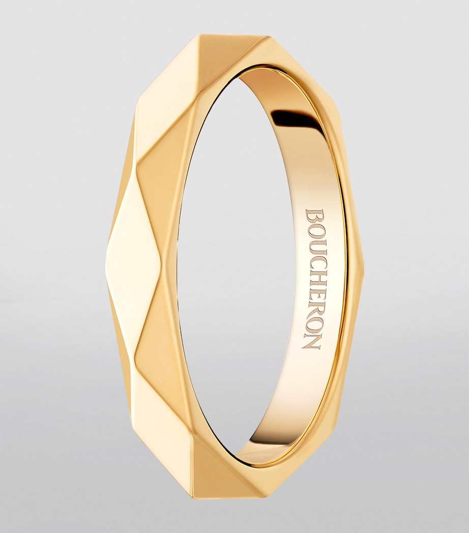 Yellow Gold Facette Wedding Band YELLOW GOLD Image 2