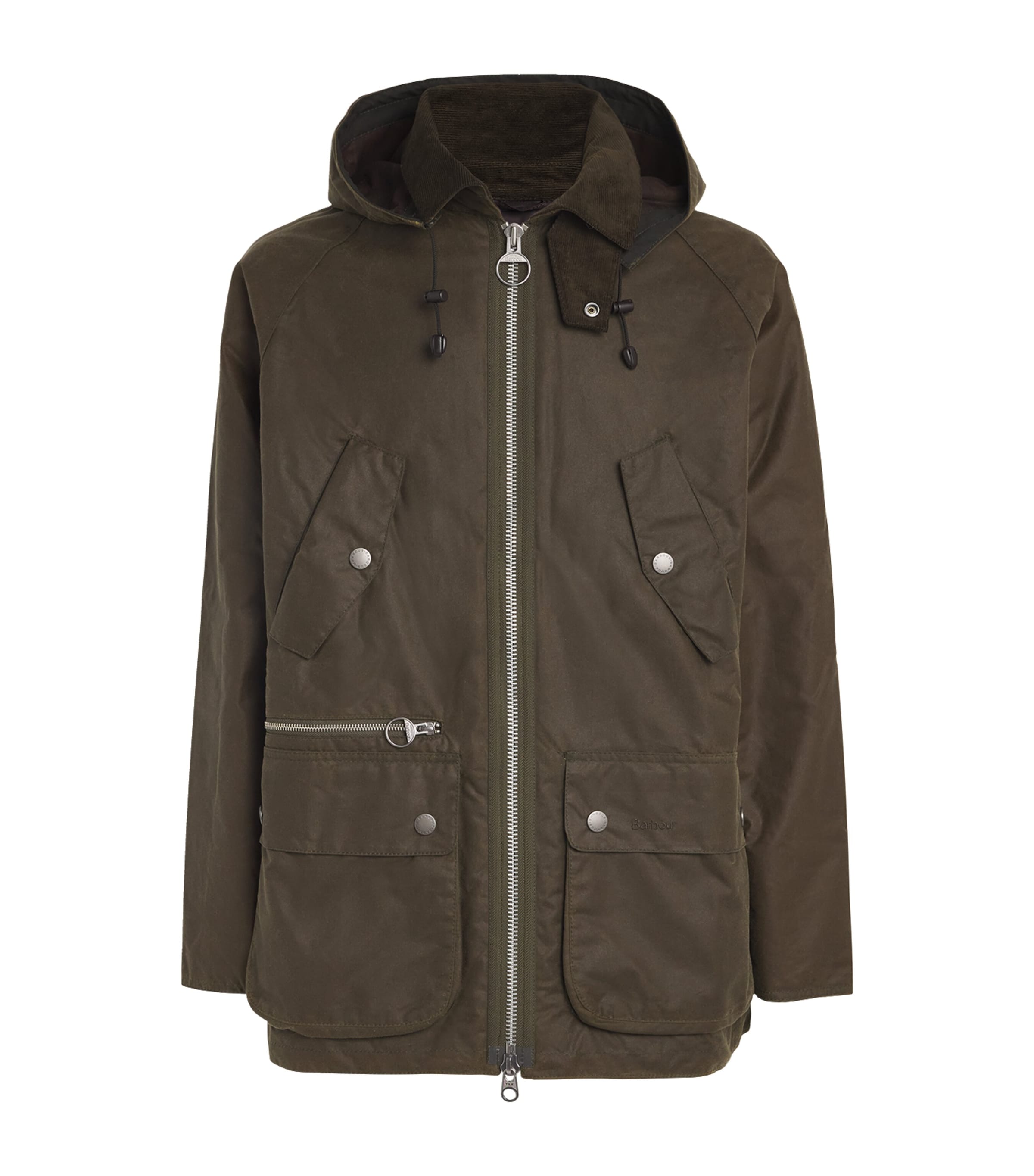 Barbour Waxed Re-engineered Beaufort Jacket In Beige