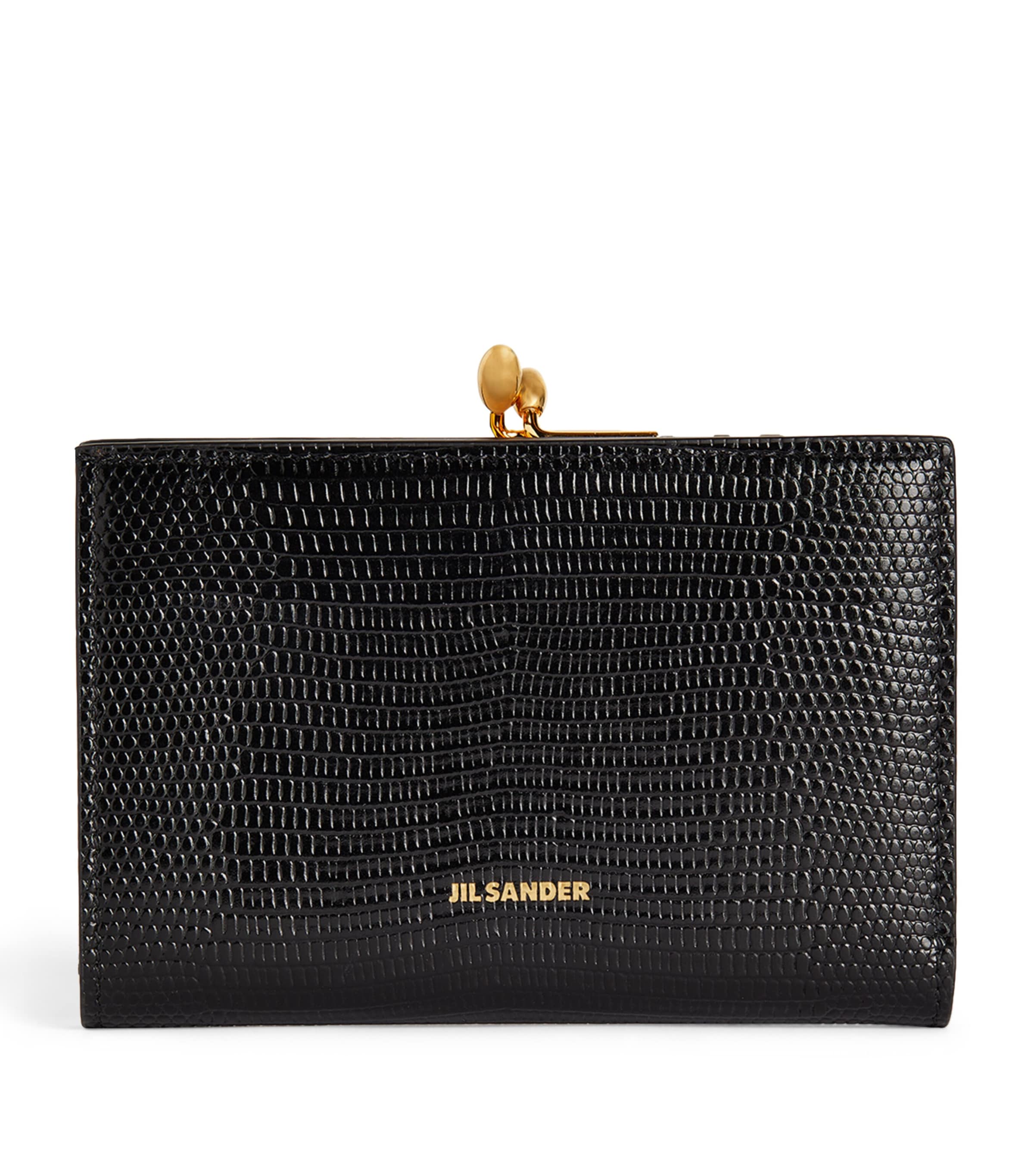 Jil Sander Small Leather Goji Wallet In Black