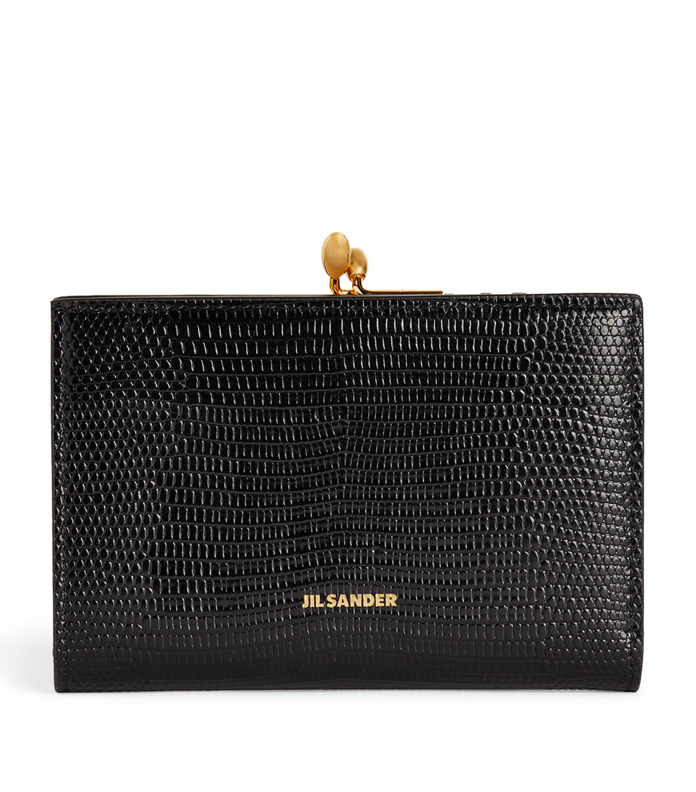 Jil Sander Black Small Leather Goji Wallet Harrods NL