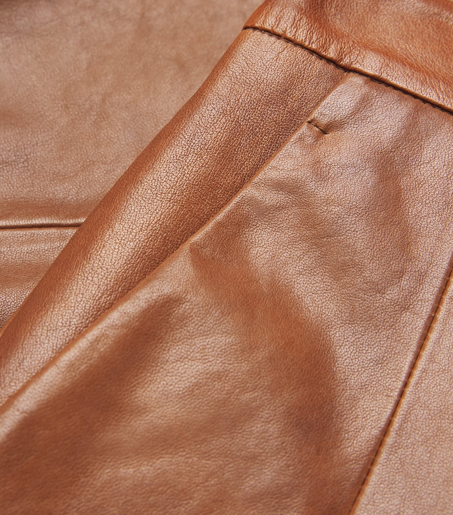 Lambskin Midi Skirt TOBACCO Image 5