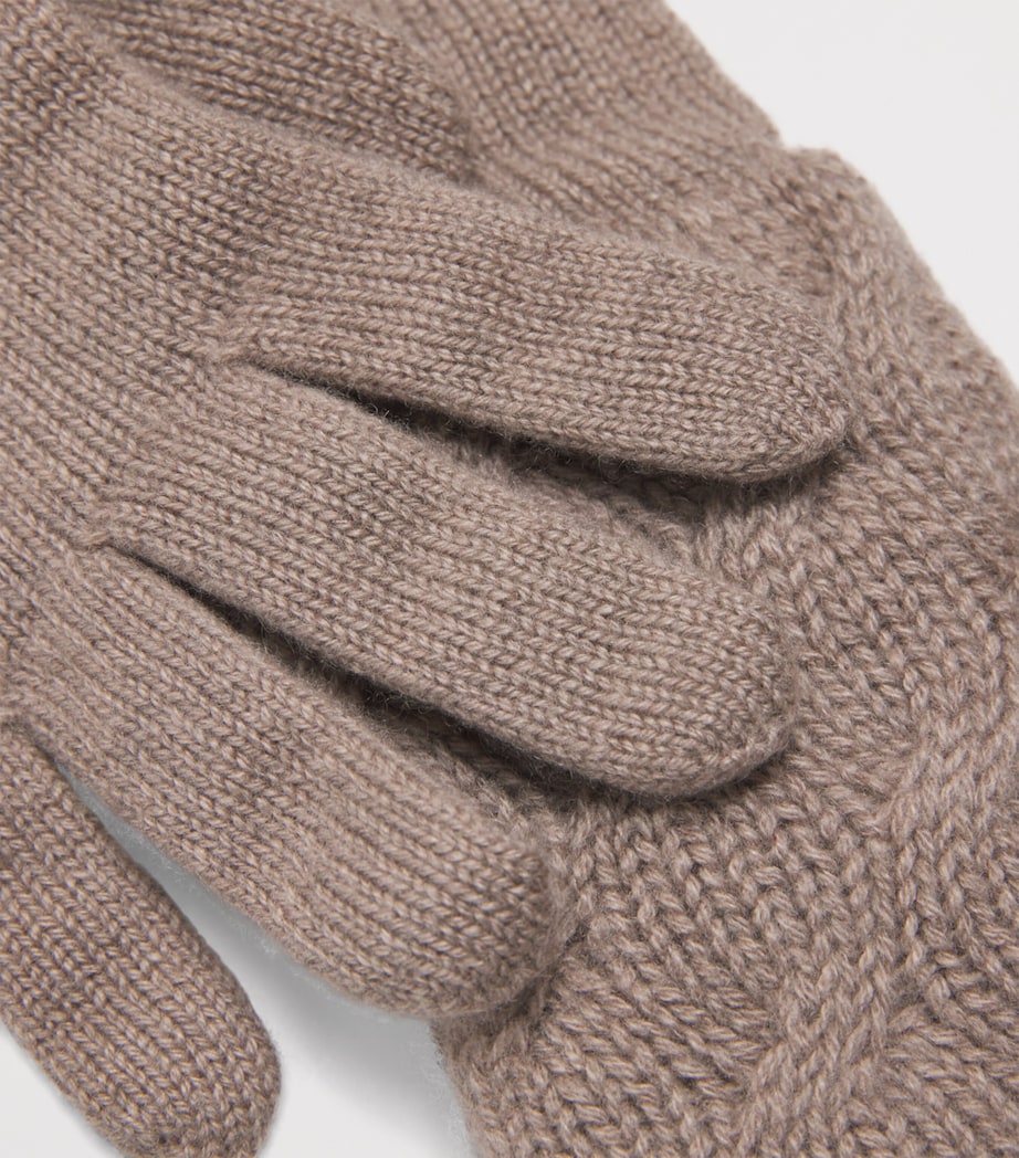 Kid Cashmere Gloves 80245 BROWN Image 2