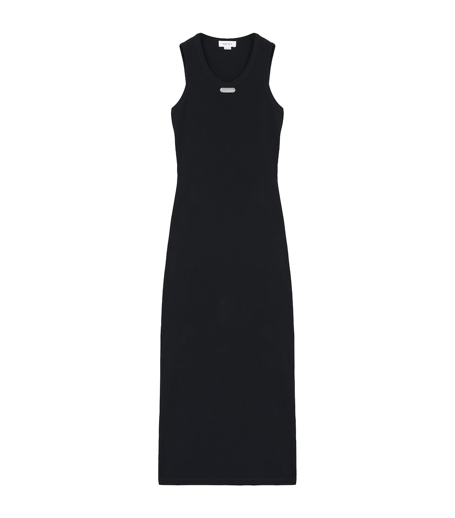 Cotton Logo-Plaque Midi Dress 1000 Image 1