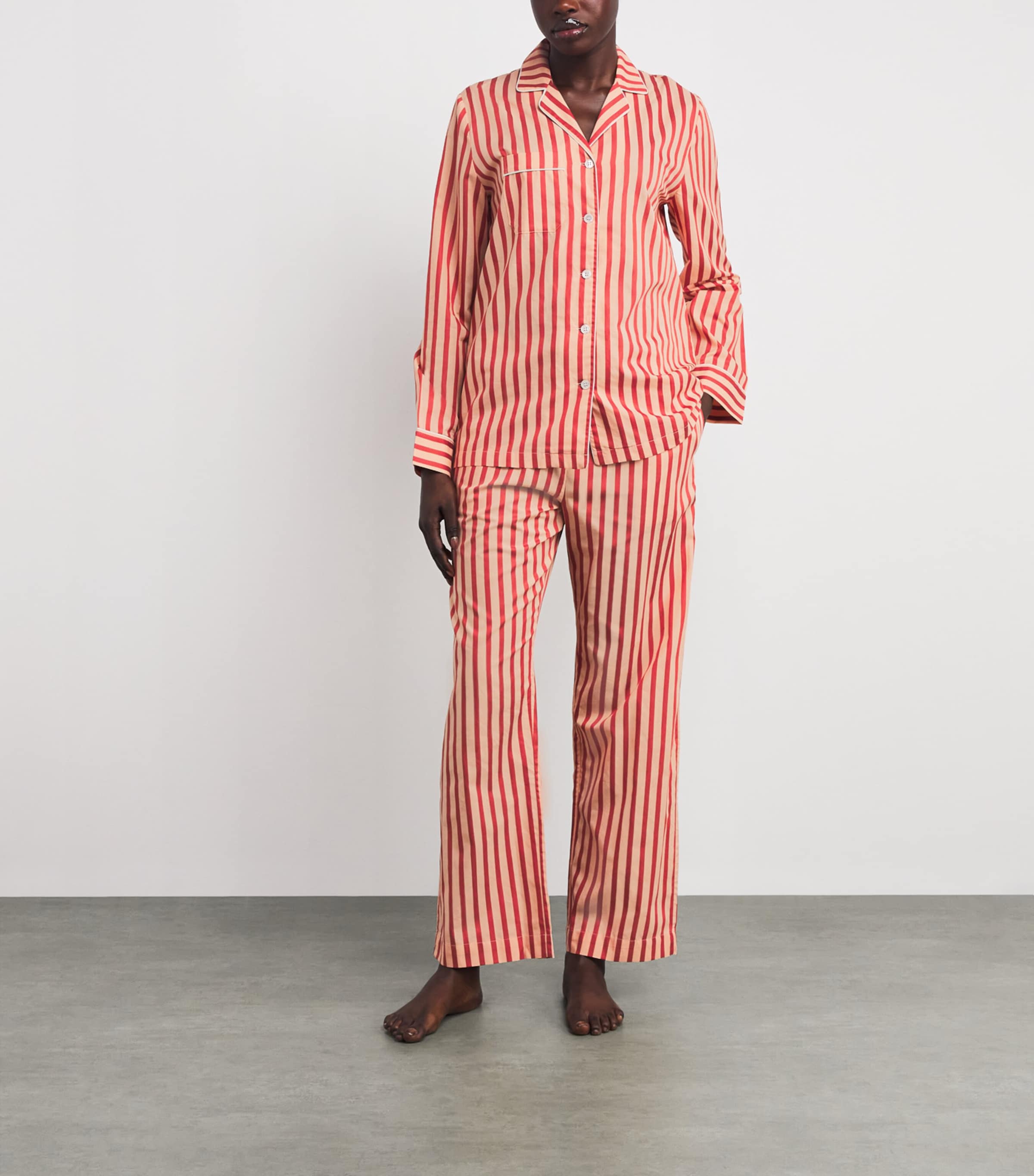 Cotton Capri Pyjama Set RED/RED Image 2