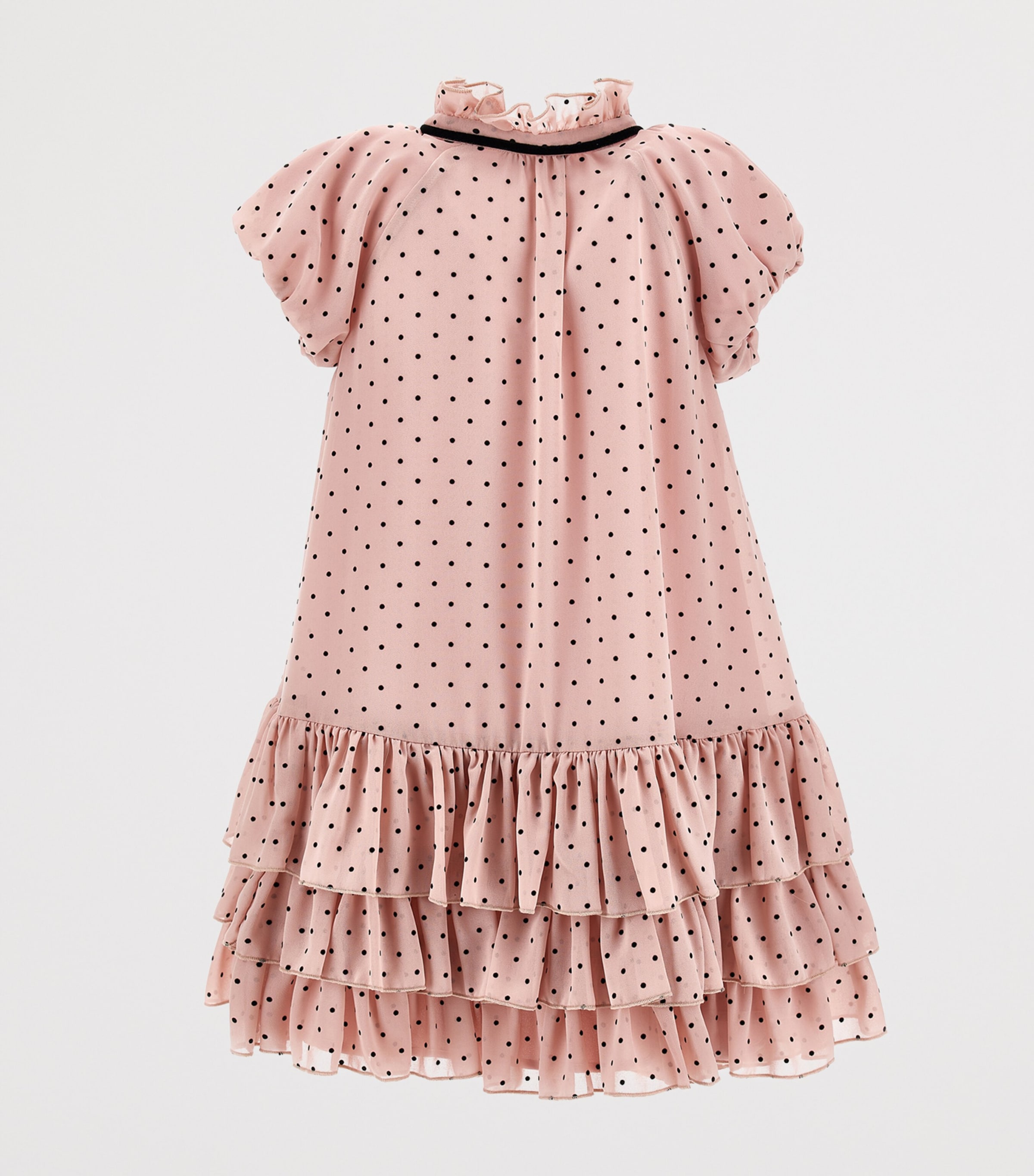 Polka-Dot Ruffled Dress (2-12 Years) ROSA ANTICO+NERO Image 2
