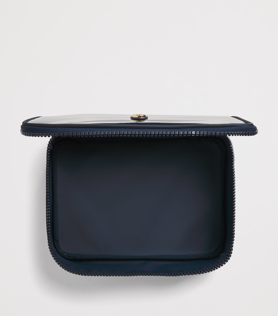 Harrods Clear Cosmetic Bag Navy Image 3