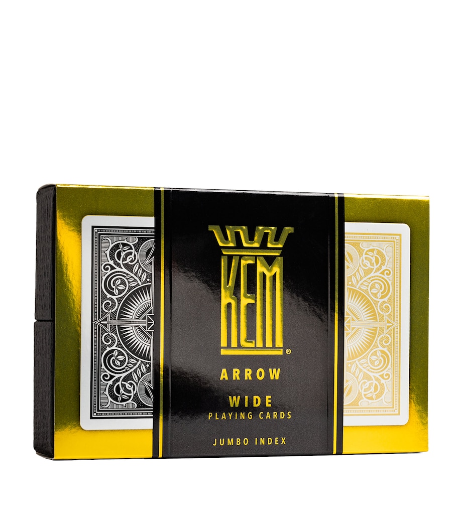 Arrow Wide Jumbo Index Playing Cards (2 Pack) BLACK/GOLD Image 5