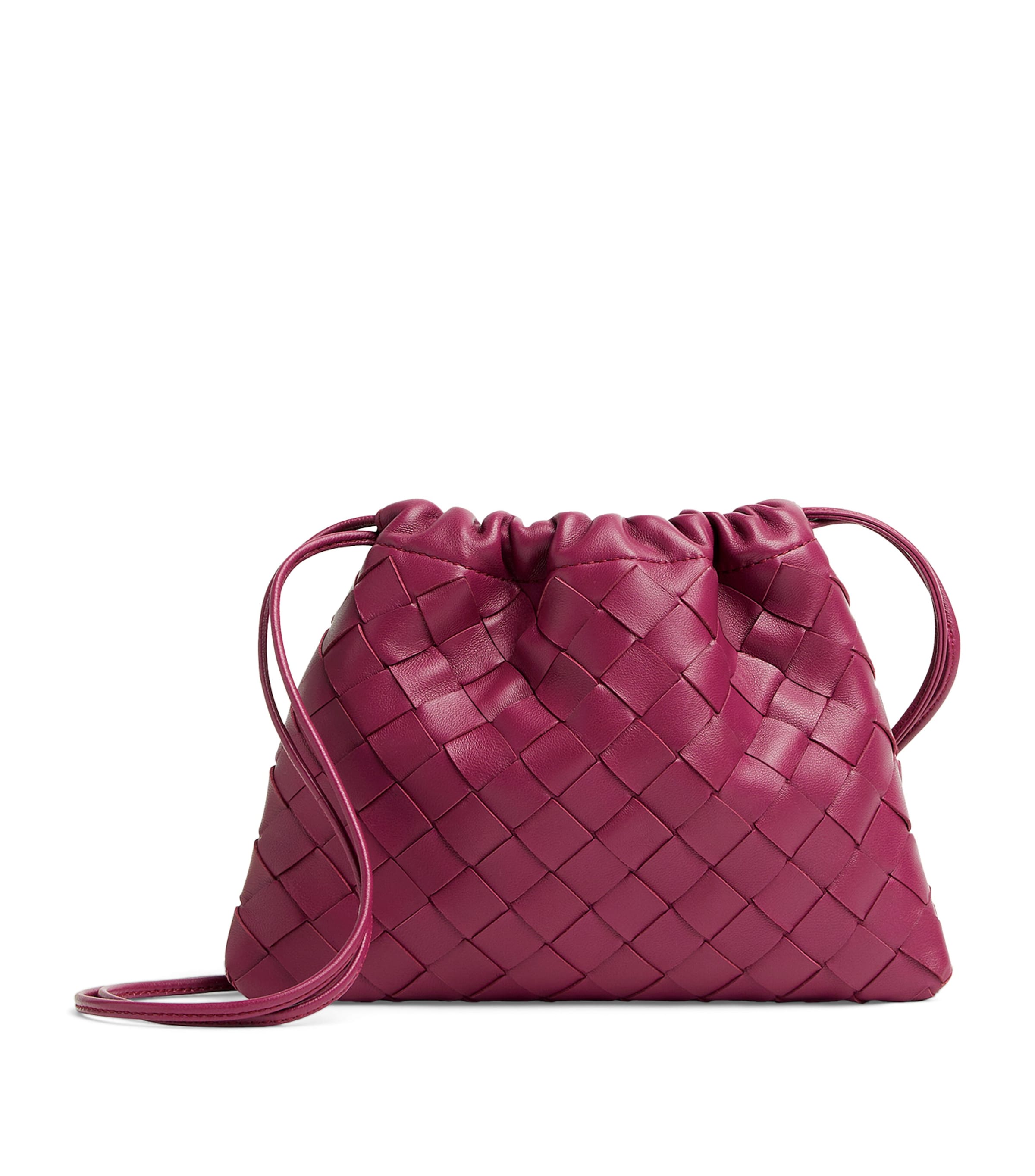 Bottega Veneta Small Leather Dustbag Clutch Bag In Pink