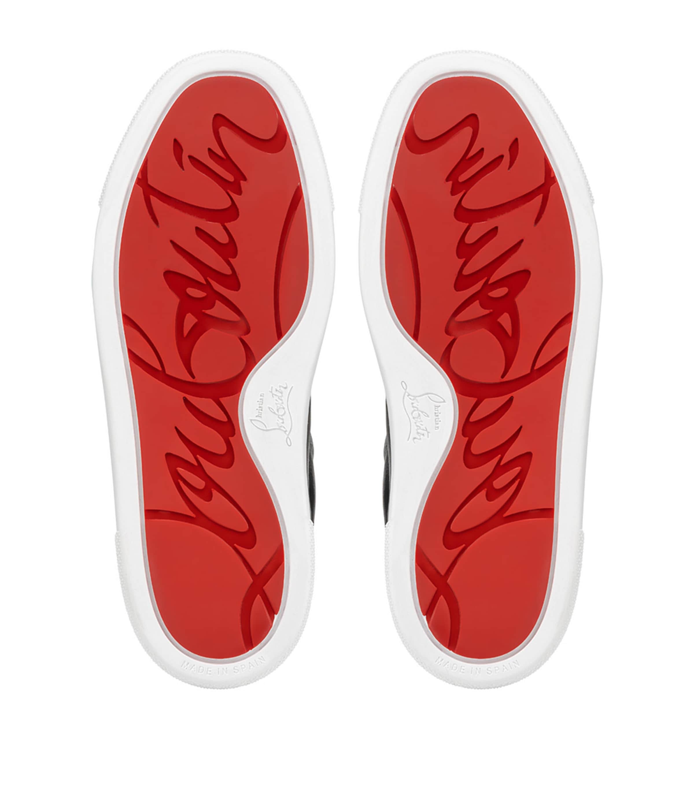 Christian Louboutin Kids 퍼니토 가죽 스니커즈
