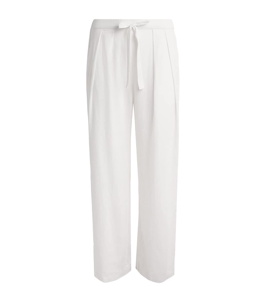 Linen-Blend Relaxed Pyjama Trousers OFWHT OFF WHITE Image 1
