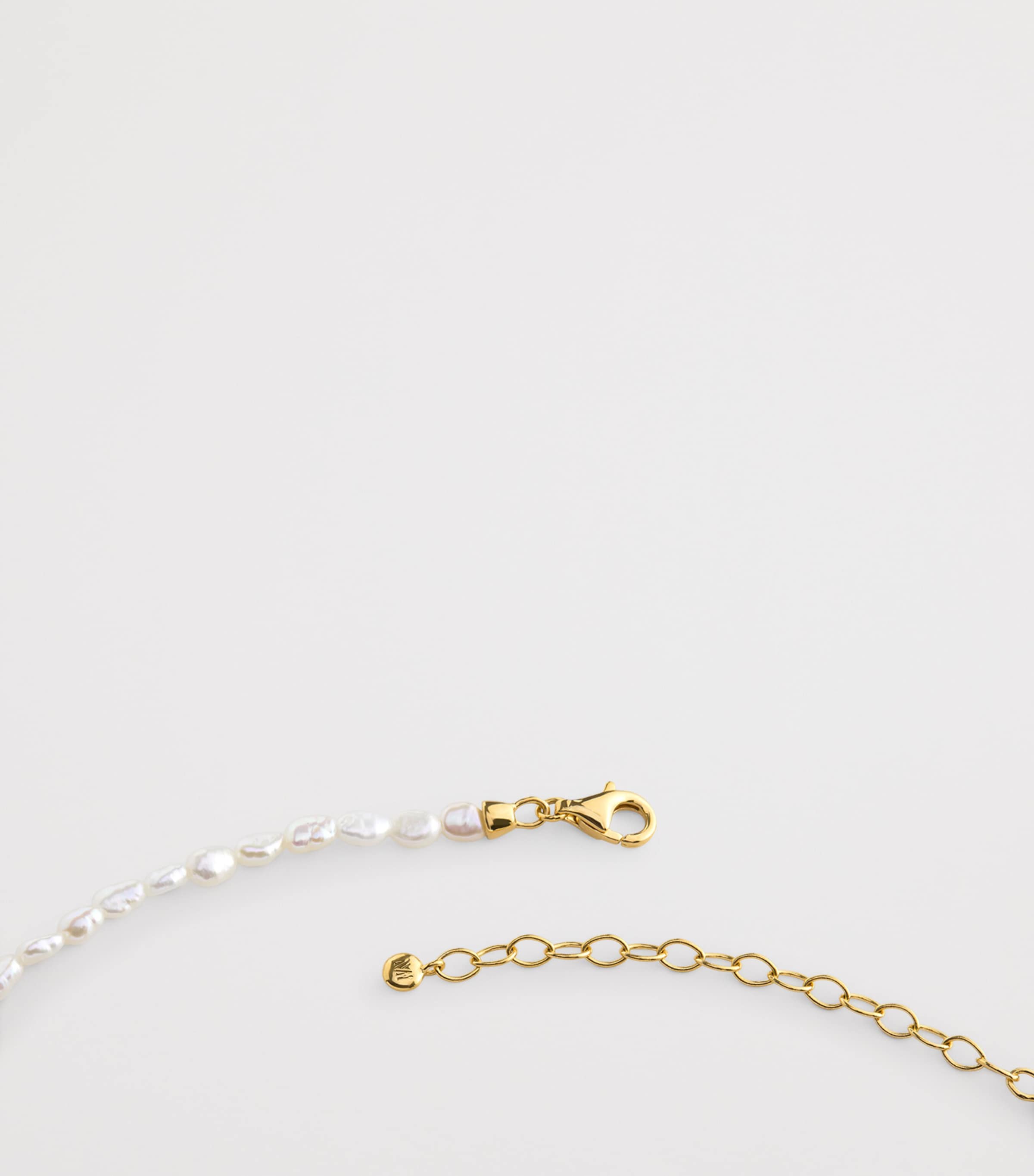 Gold Vermeil and Pearl Capri Necklace 18K GOLD VERMEIL Image 3