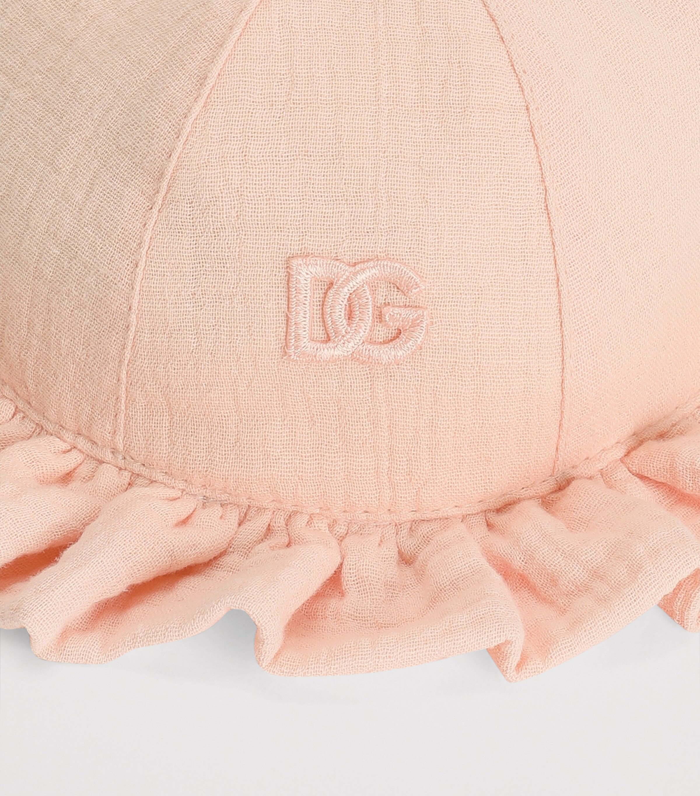 Dolce&Gabbana Kids Cotton Gauze Hat Fleish Pink Image 3