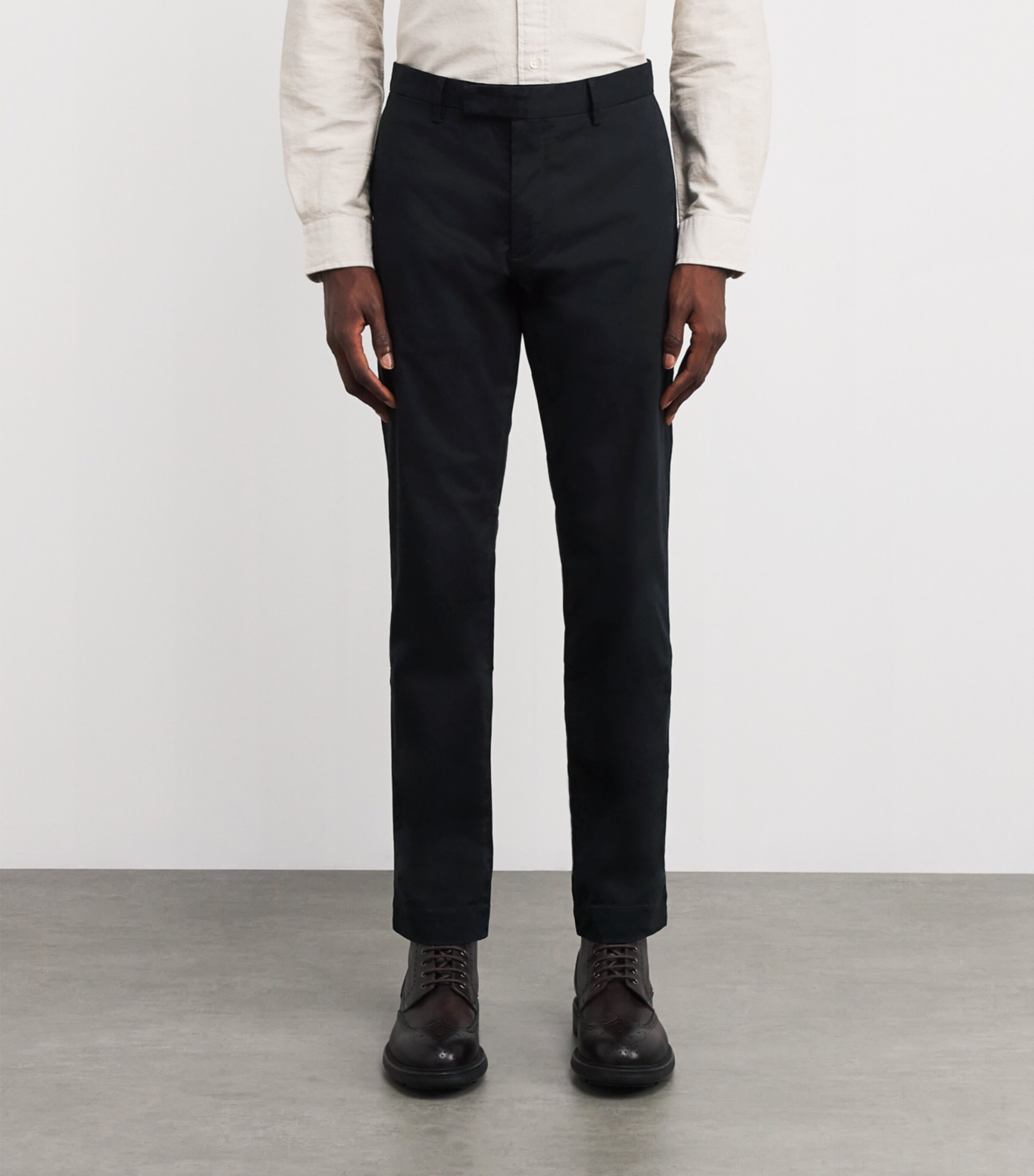 Polo Ralph Lauren Mens Stretch-Cotton Slim Chinos Polo Black Image 3