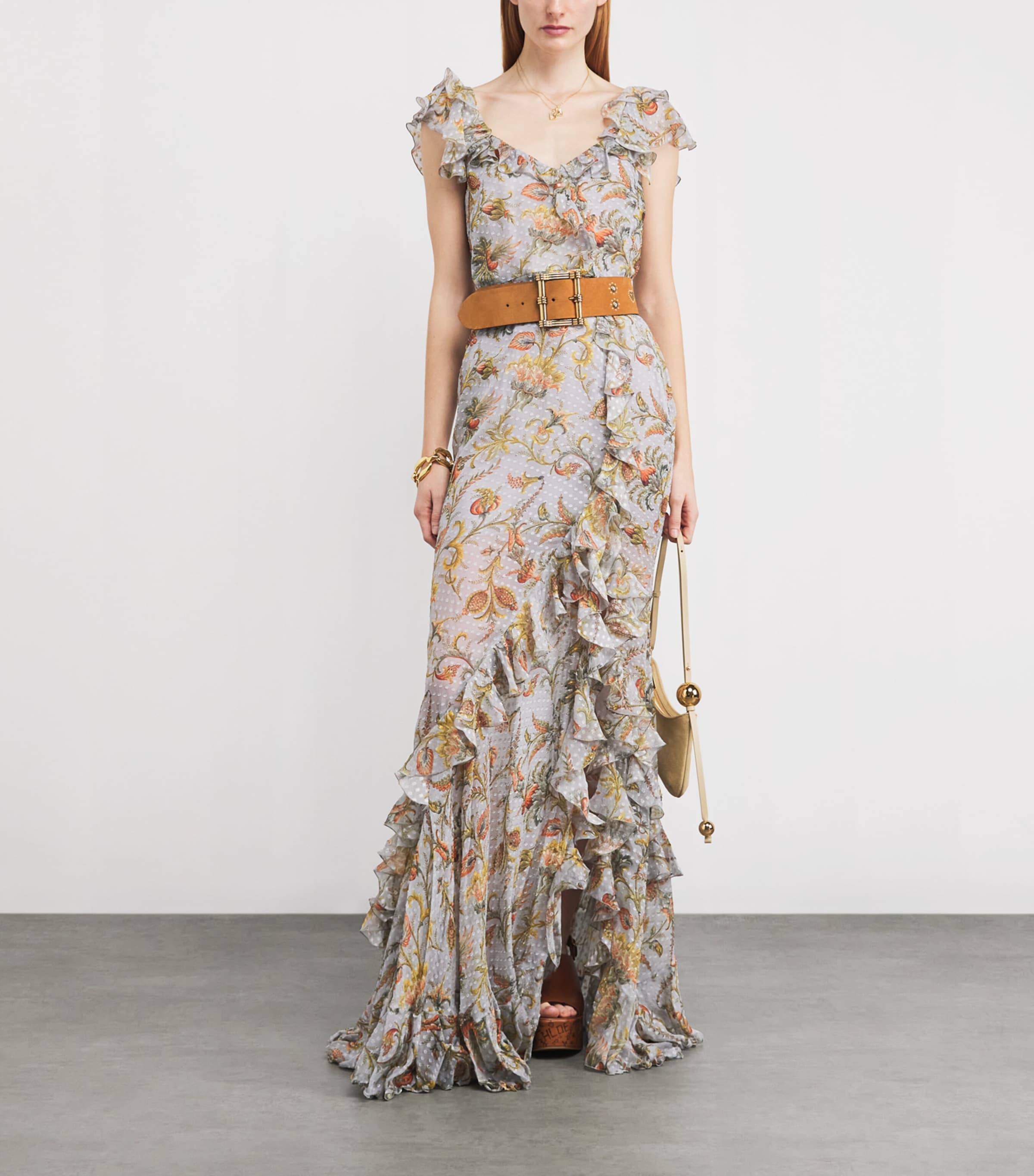 Suede Studded Wide Belt M0448 Image 3