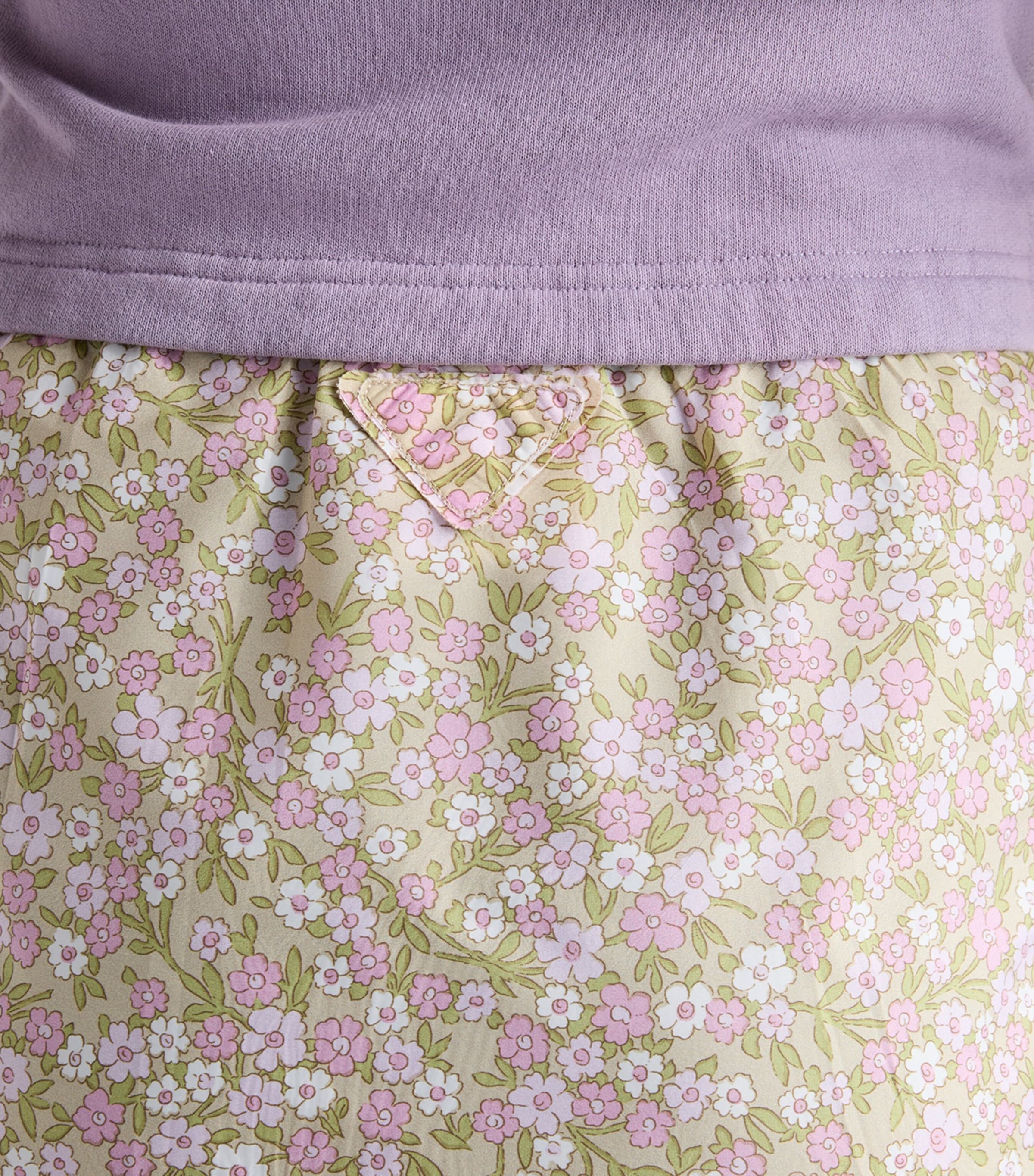 Prada Womens Re-Nylon Floral Midi Skirt Image 5