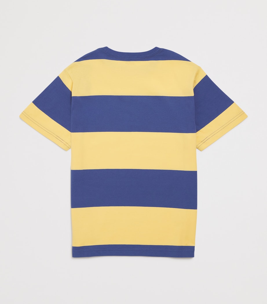 Stripe Polo Pony T-Shirt (2-7 Years) CMPS YELLOW/BLU/1730 Image 2