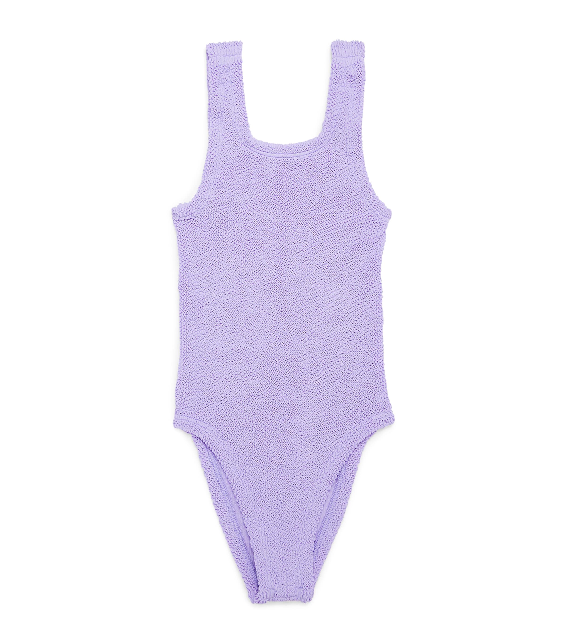 Hunza G Classic Crinkle Swimsuit In Purple