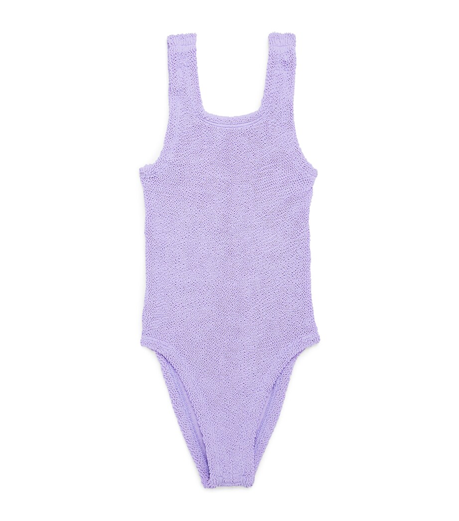 Hunza G Kids Classic Swimsuit (7-12 Years) Lilac Image 1