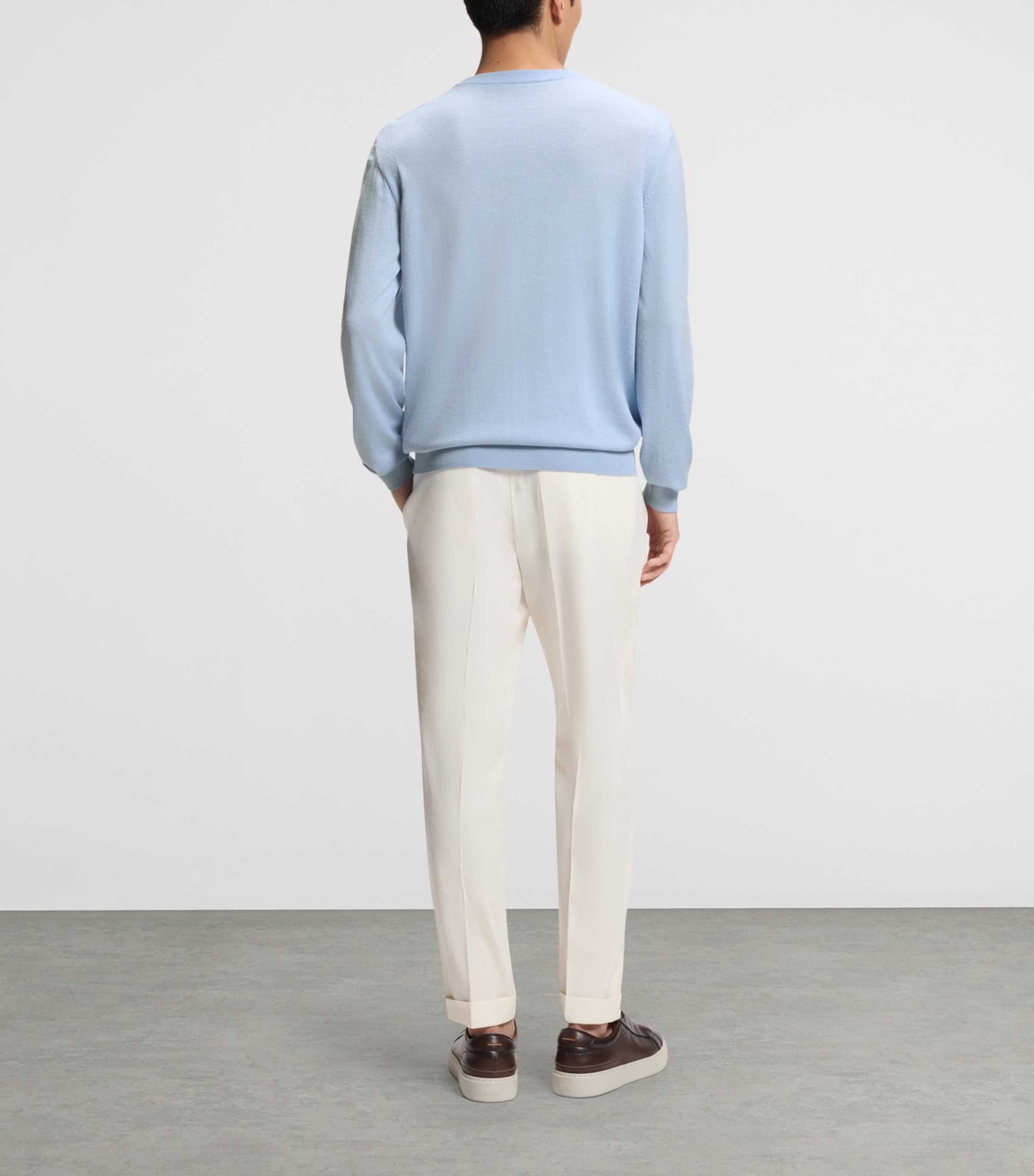 BOSS Mens Wool-Silk-Cashmere Sweater Image 3